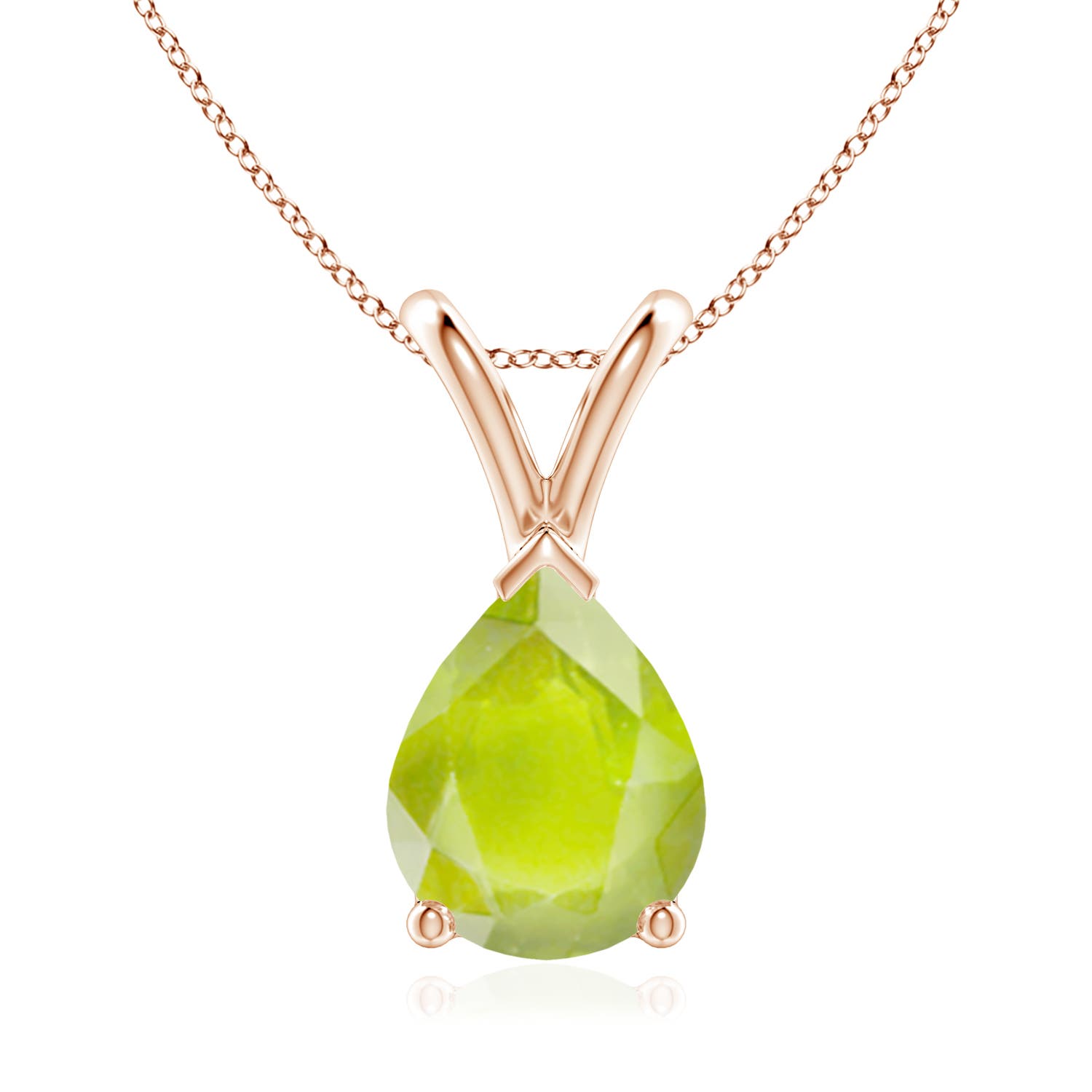 A - Peridot / 1.6 CT / 14 KT Rose Gold