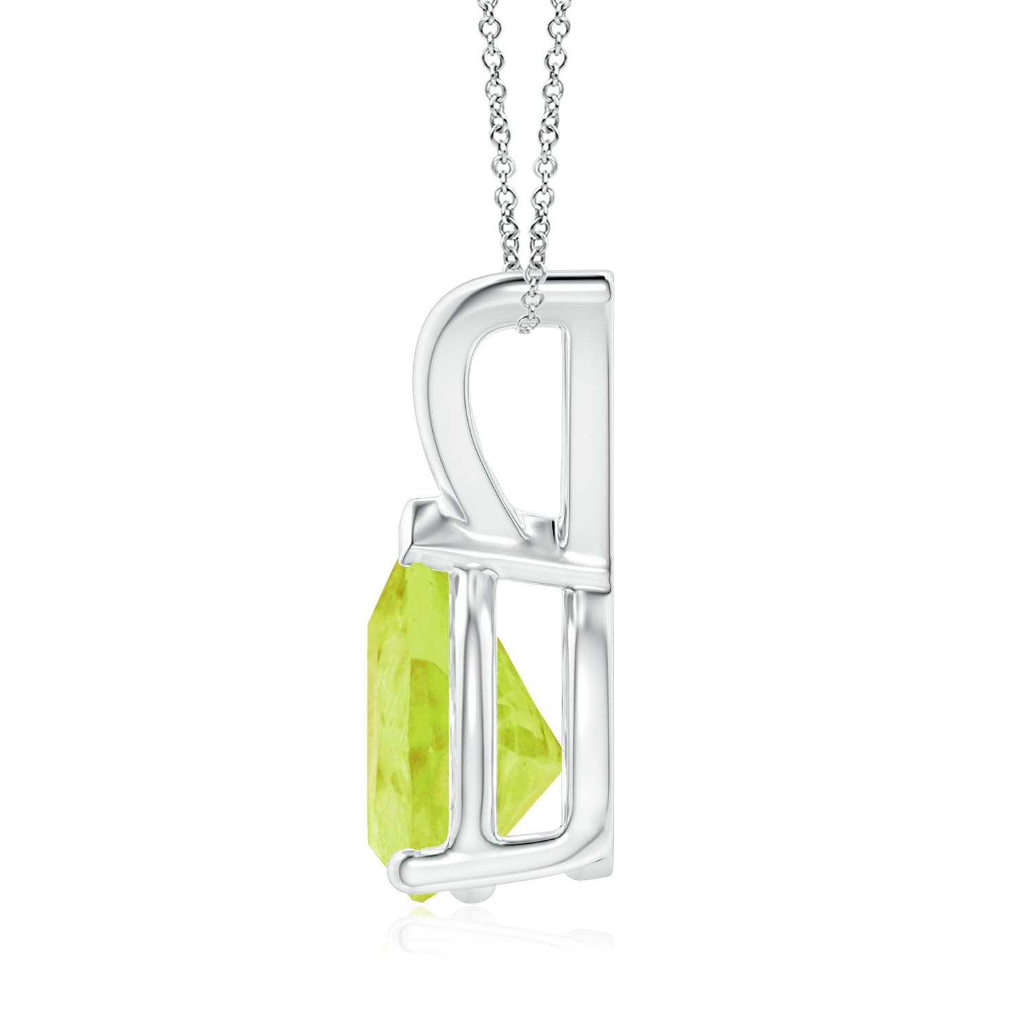 A - Peridot / 1.6 CT / 14 KT White Gold