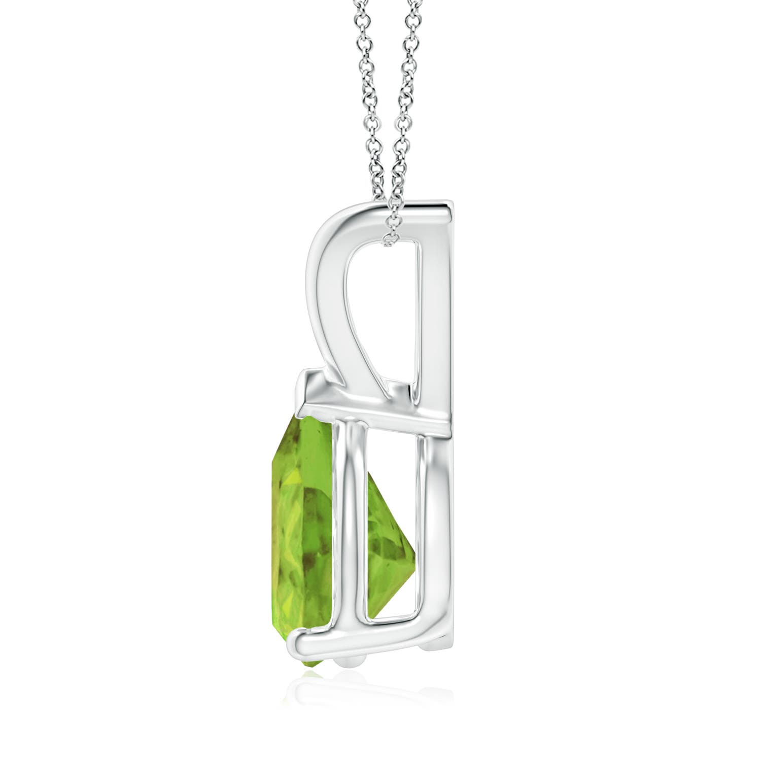 AA - Peridot / 1.6 CT / 14 KT White Gold