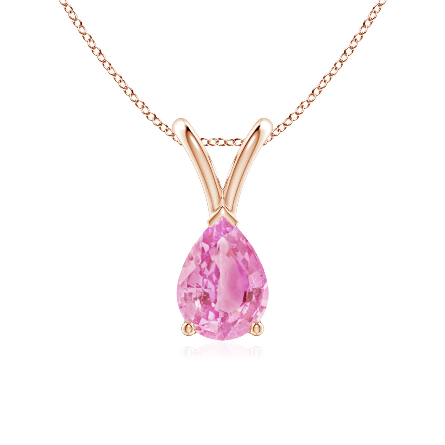 A - Pink Sapphire / 0.75 CT / 14 KT Rose Gold