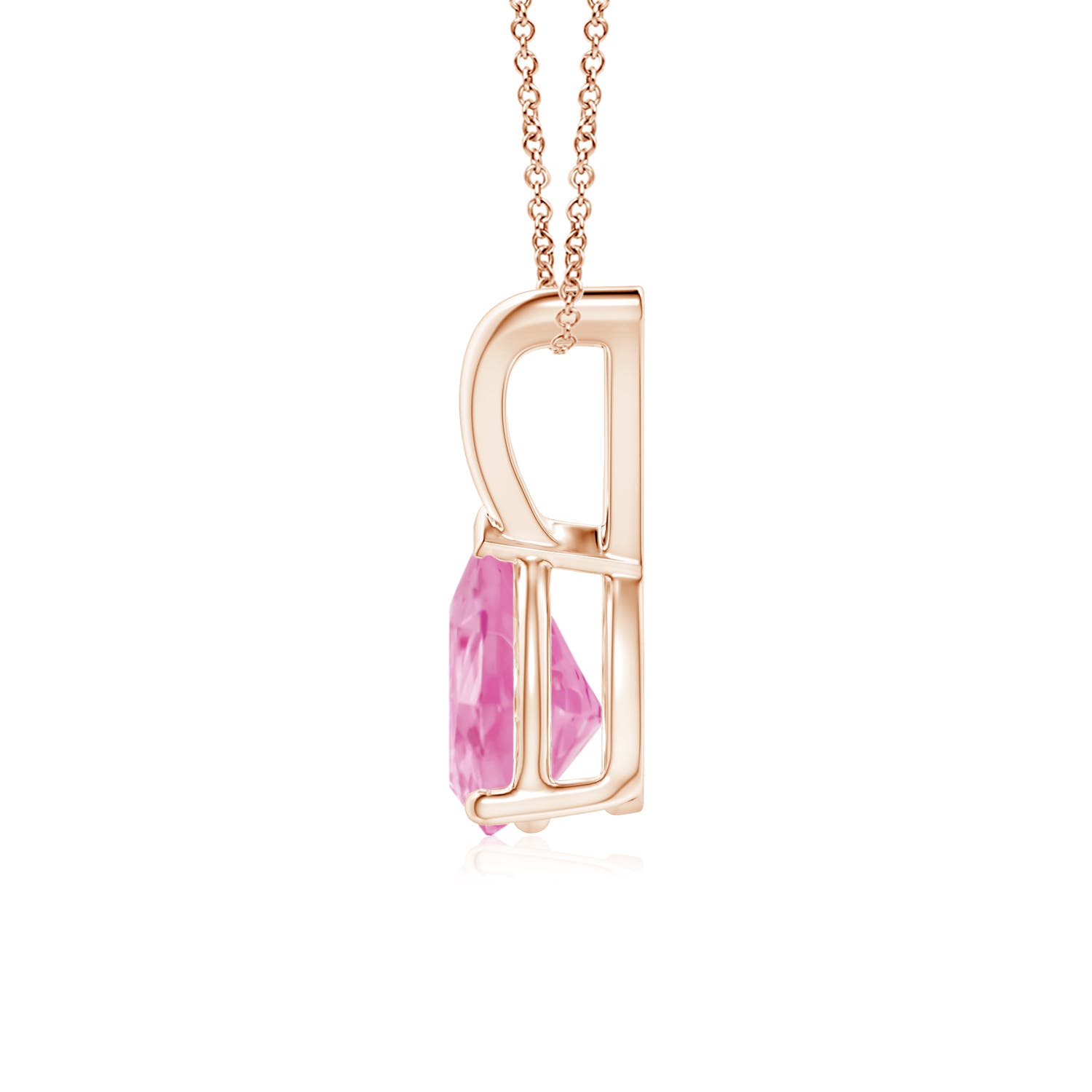 A - Pink Sapphire / 0.75 CT / 14 KT Rose Gold