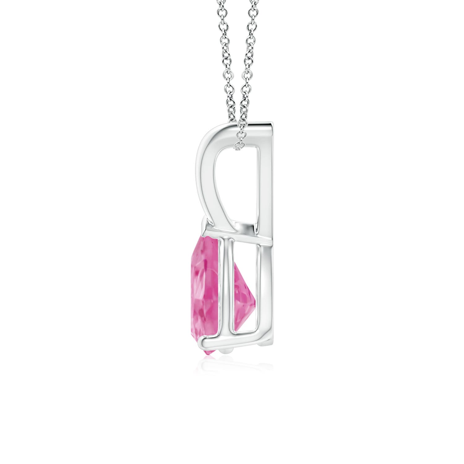 AA - Pink Sapphire / 0.75 CT / 14 KT White Gold