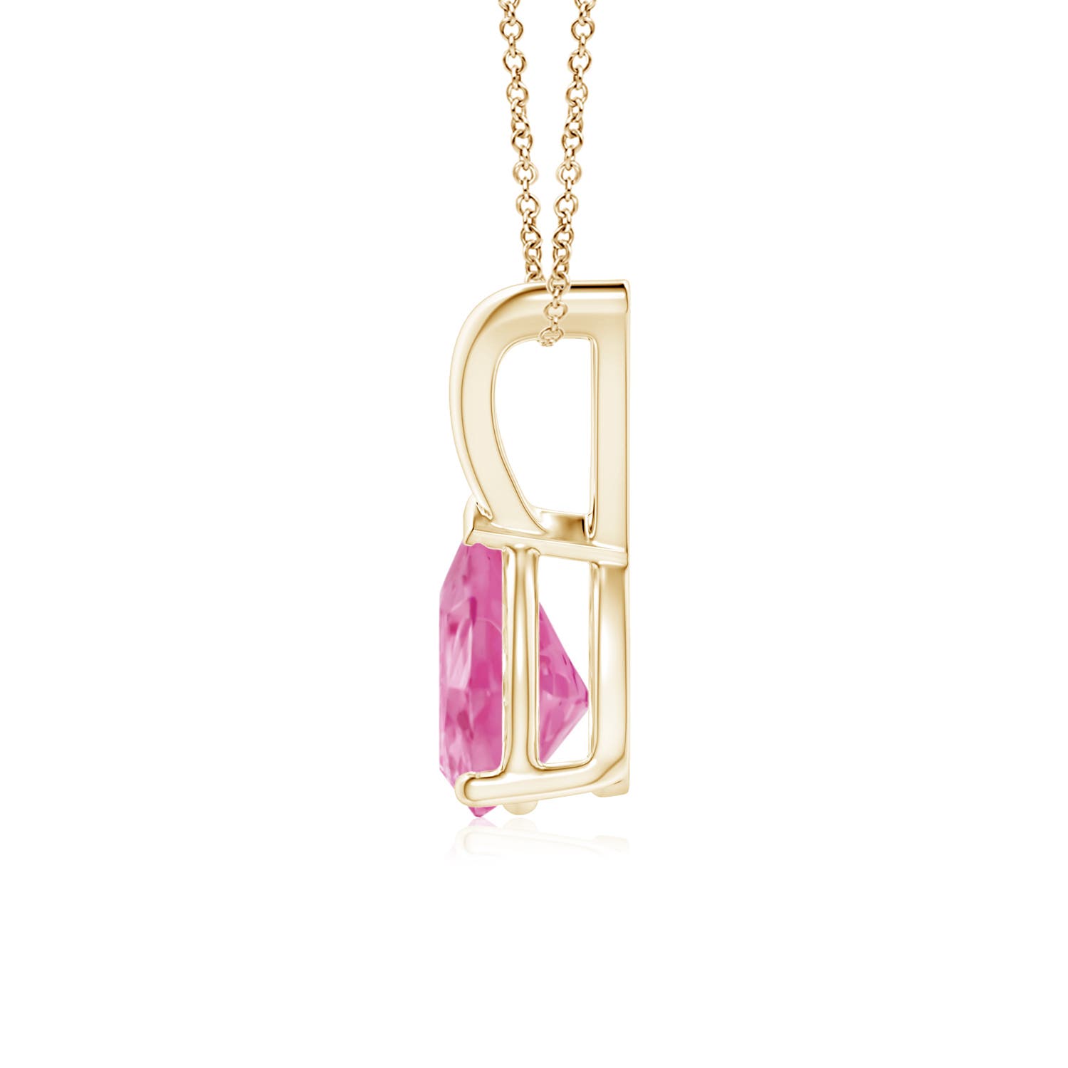 AA - Pink Sapphire / 0.75 CT / 14 KT Yellow Gold