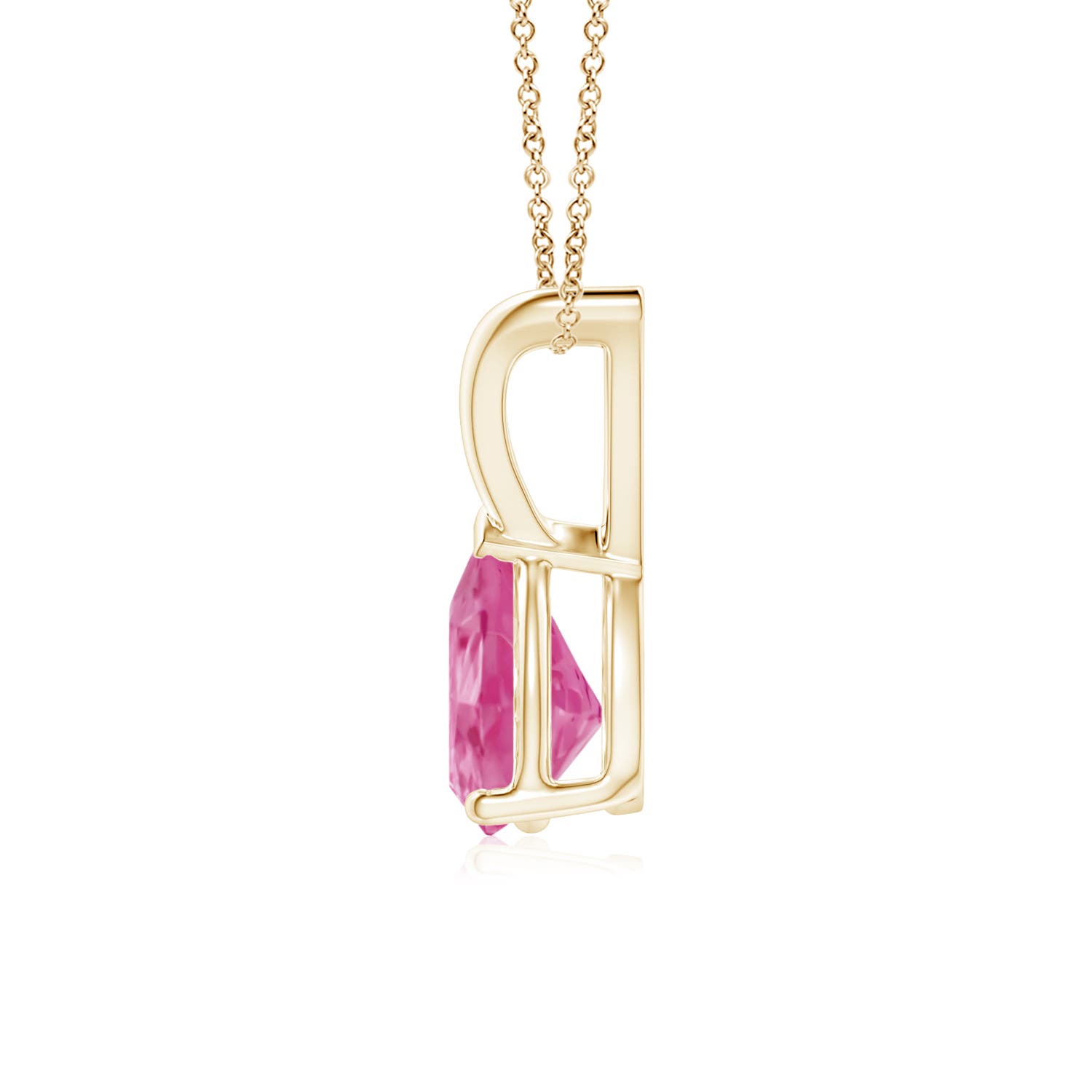 AAA - Pink Sapphire / 0.75 CT / 14 KT Yellow Gold