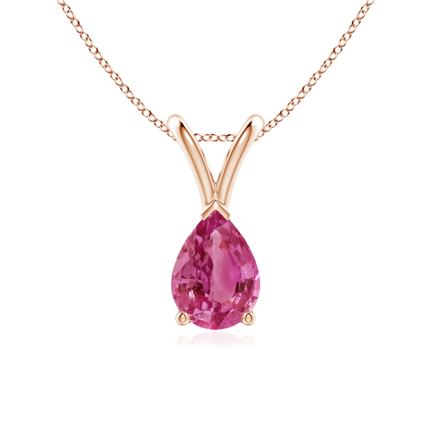 AAAA - Pink Sapphire / 0.75 CT / 14 KT Rose Gold