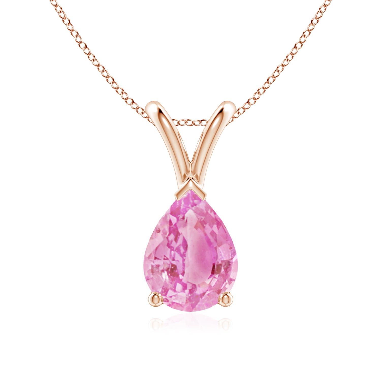 A - Pink Sapphire / 1.25 CT / 14 KT Rose Gold