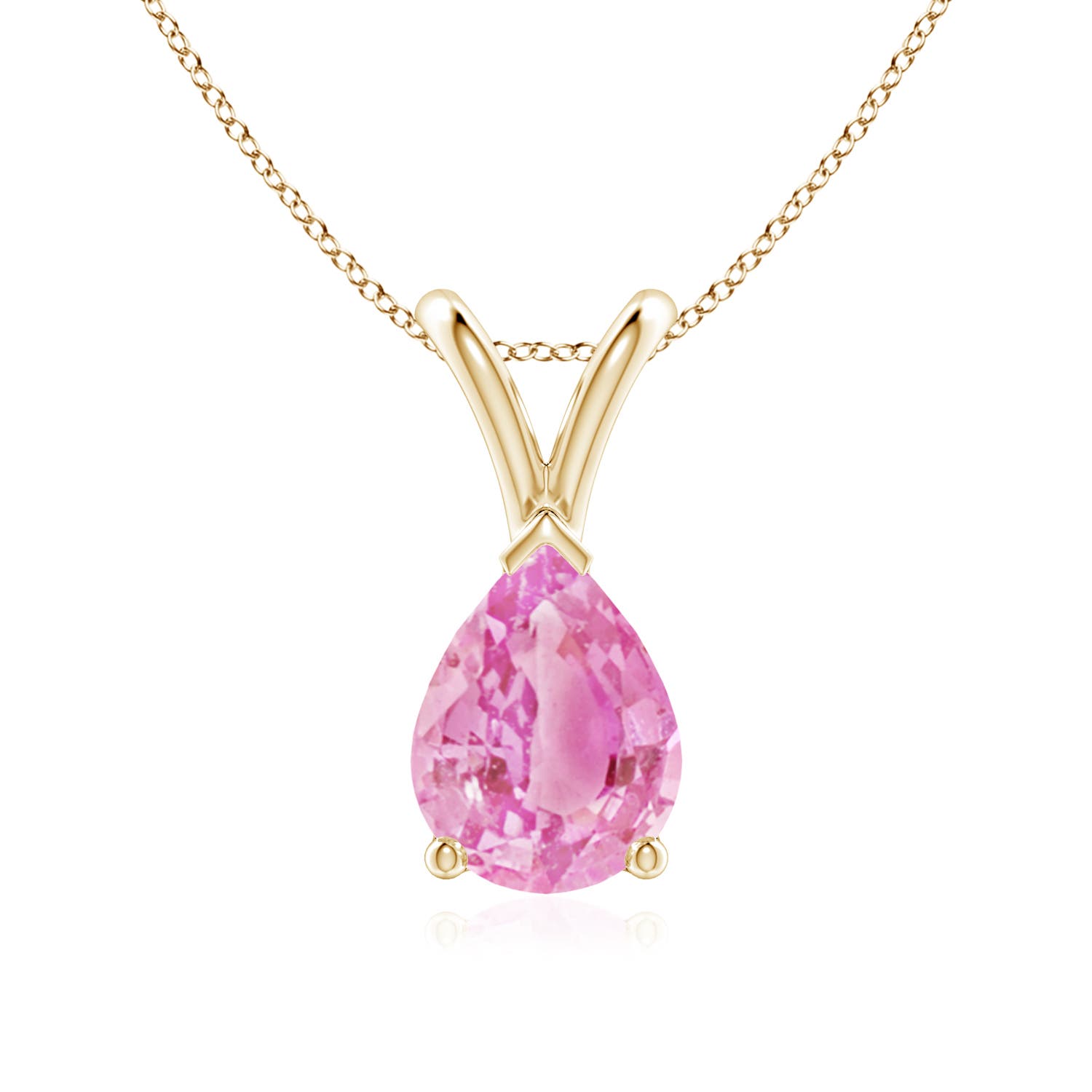 A - Pink Sapphire / 1.25 CT / 14 KT Yellow Gold