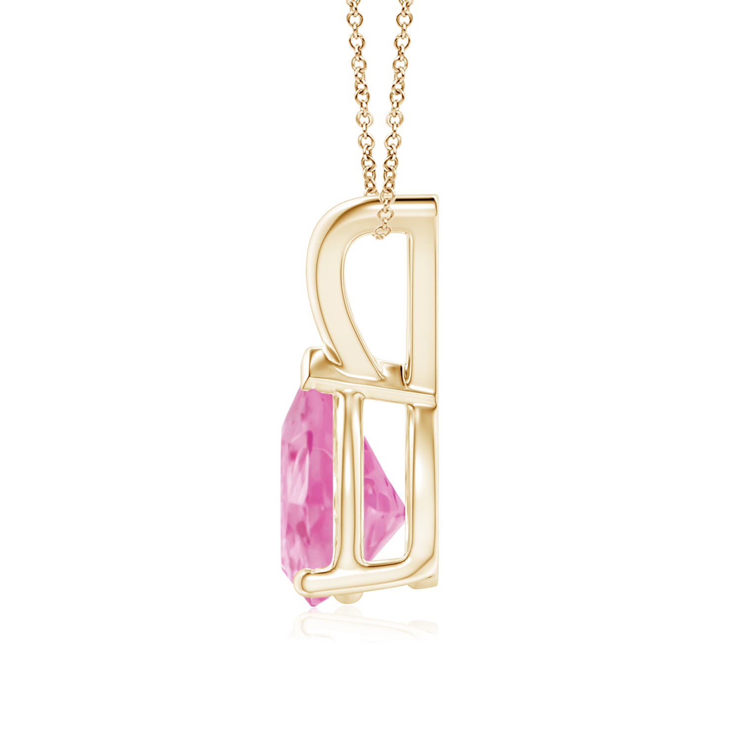 A - Pink Sapphire / 1.25 CT / 14 KT Yellow Gold