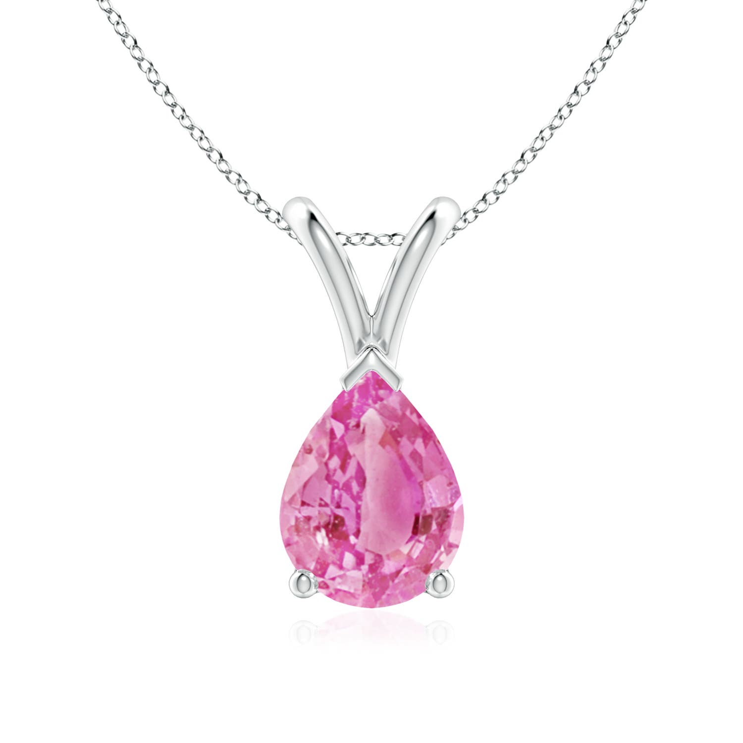 AA - Pink Sapphire / 1.25 CT / 14 KT White Gold