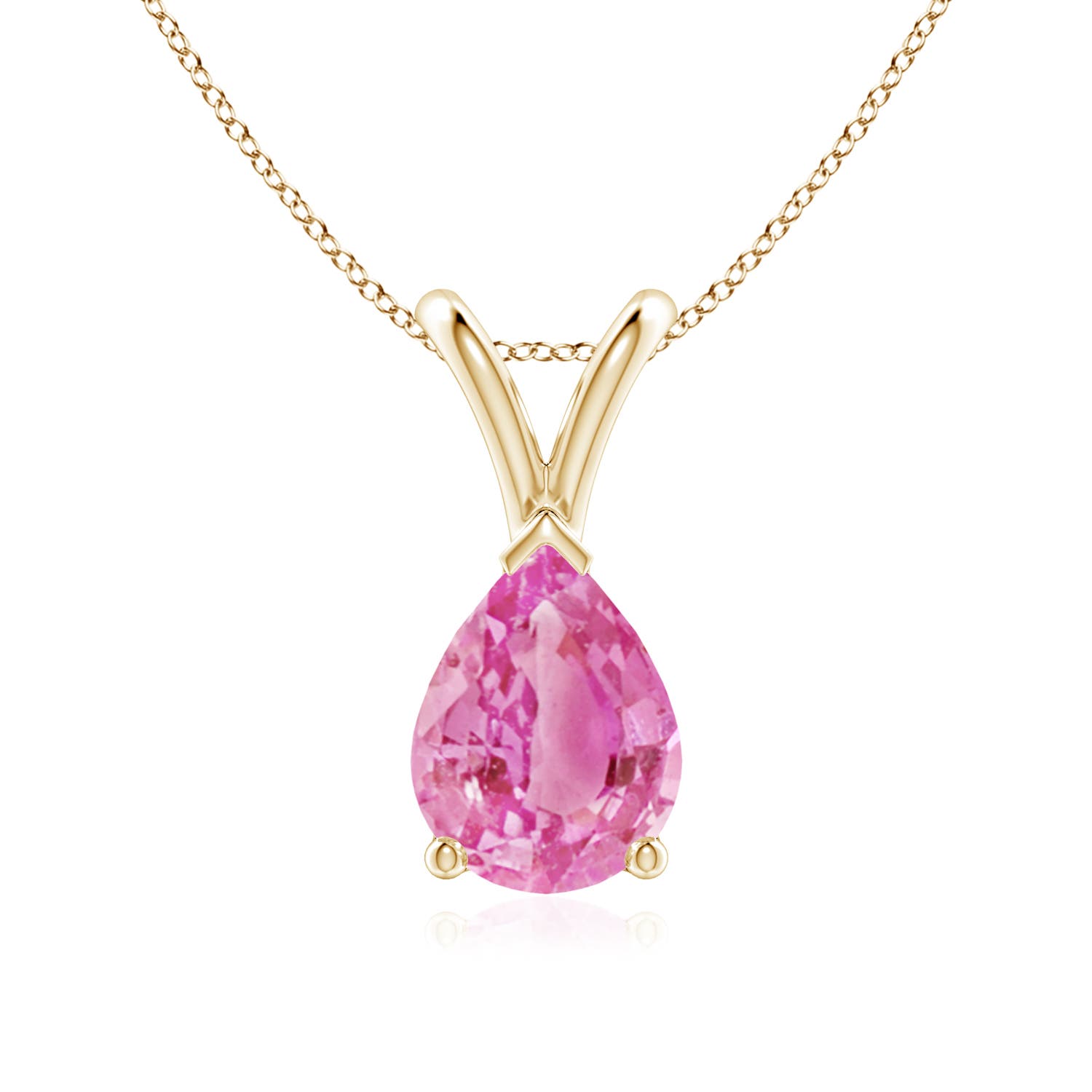 AA - Pink Sapphire / 1.25 CT / 14 KT Yellow Gold