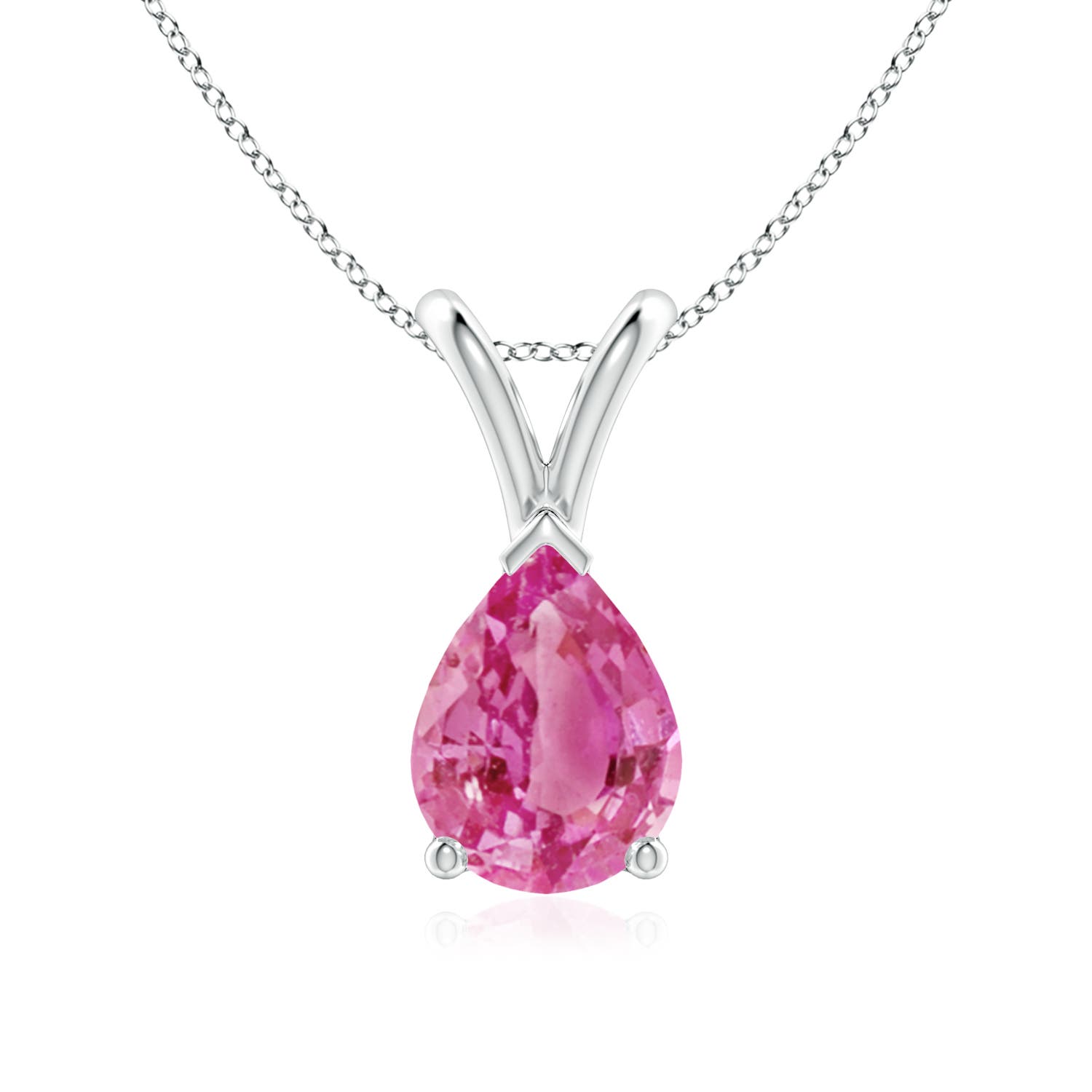 AAA - Pink Sapphire / 1.25 CT / 14 KT White Gold