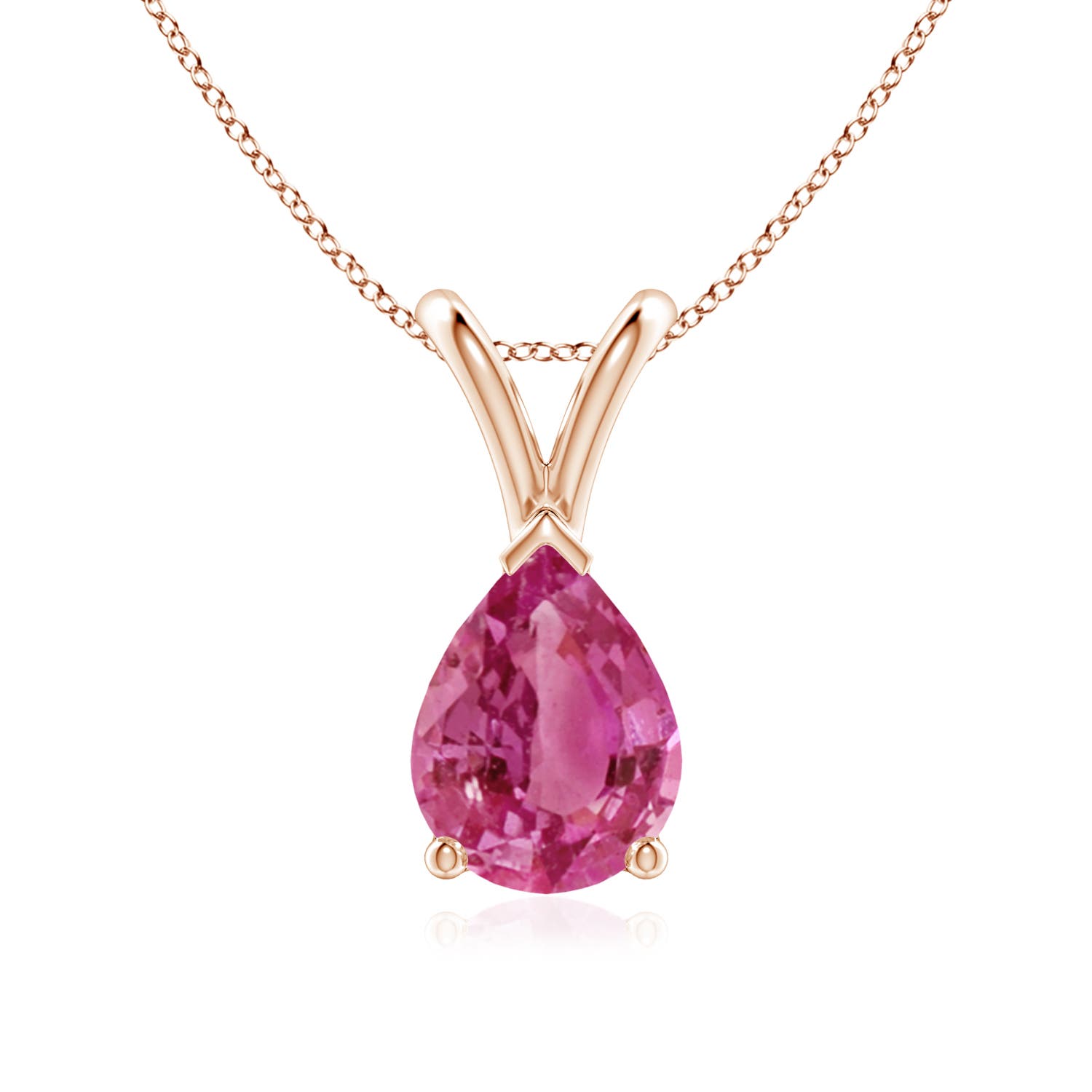 AAAA - Pink Sapphire / 1.25 CT / 14 KT Rose Gold