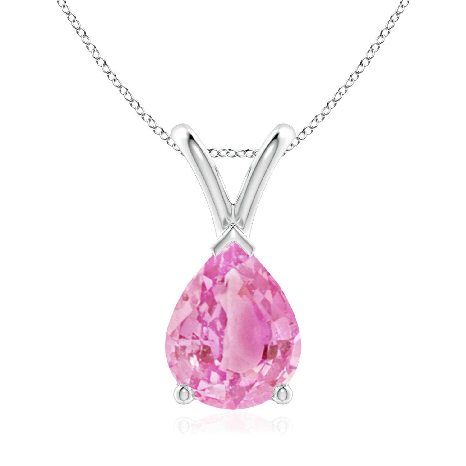 A - Pink Sapphire / 1.9 CT / 14 KT White Gold