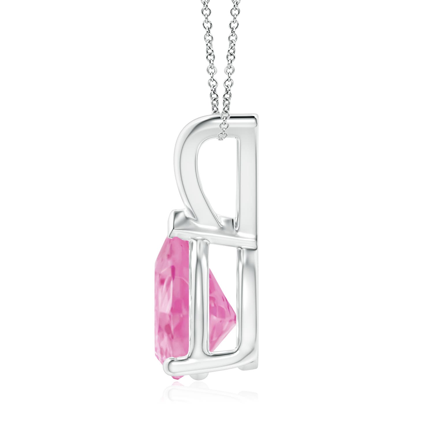 A - Pink Sapphire / 1.9 CT / 14 KT White Gold