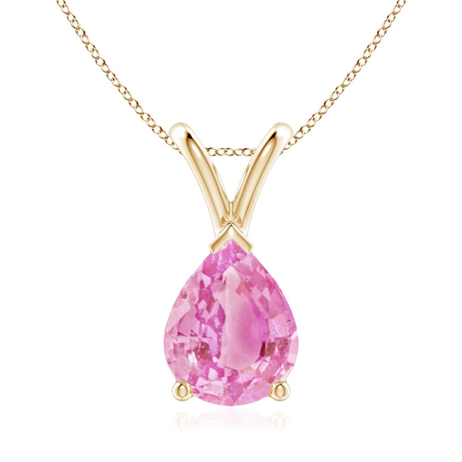 A - Pink Sapphire / 1.9 CT / 14 KT Yellow Gold