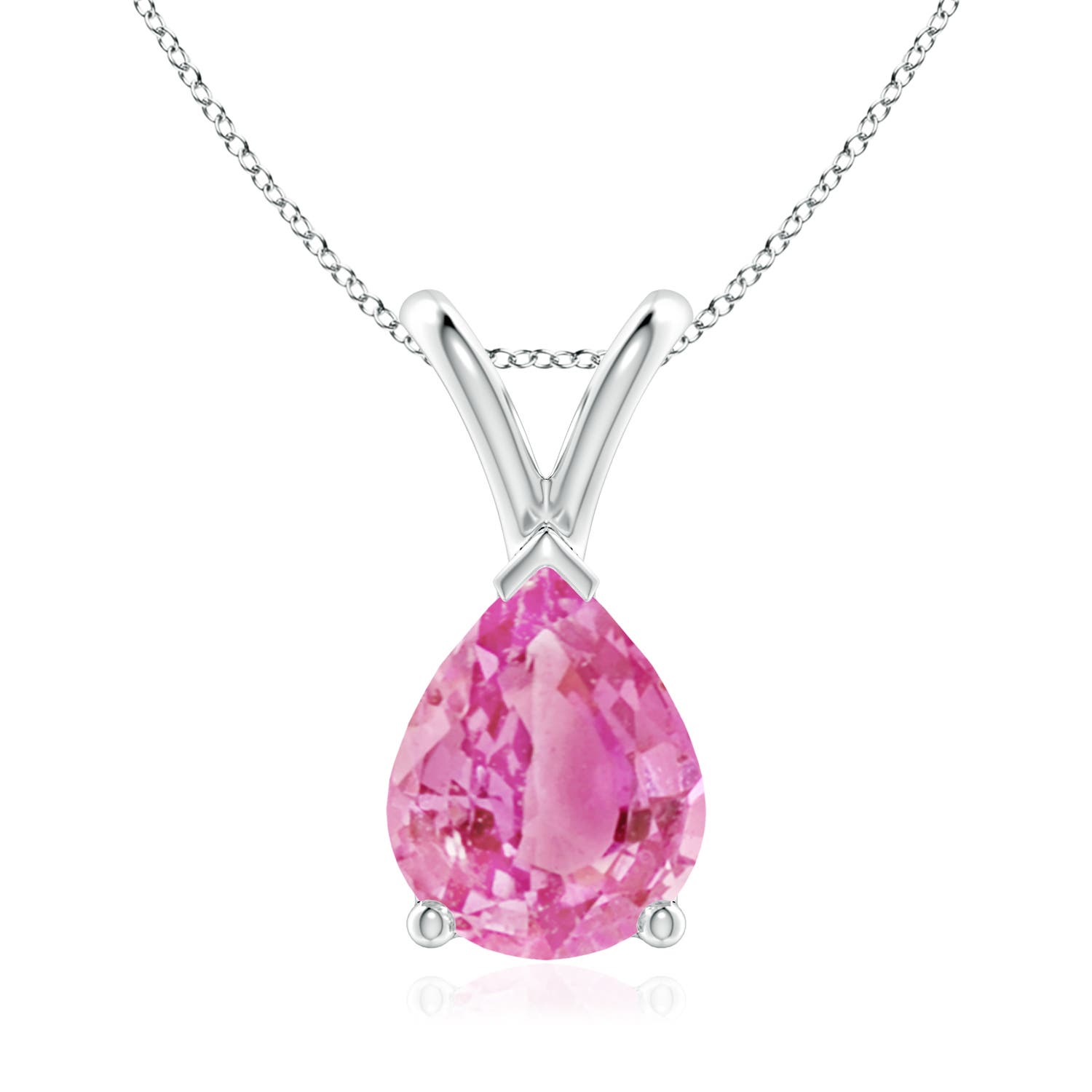 AA - Pink Sapphire / 1.9 CT / 14 KT White Gold