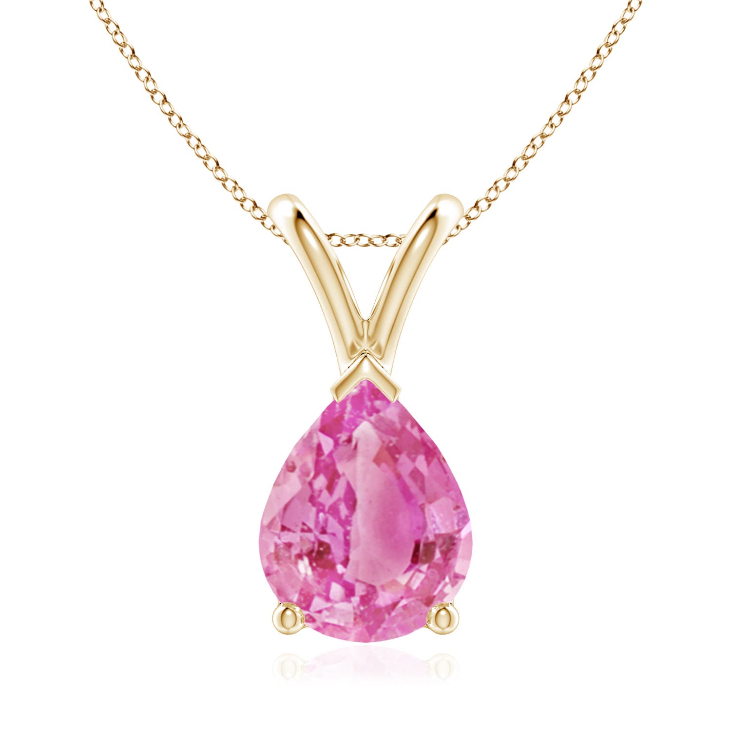 AA - Pink Sapphire / 1.9 CT / 14 KT Yellow Gold