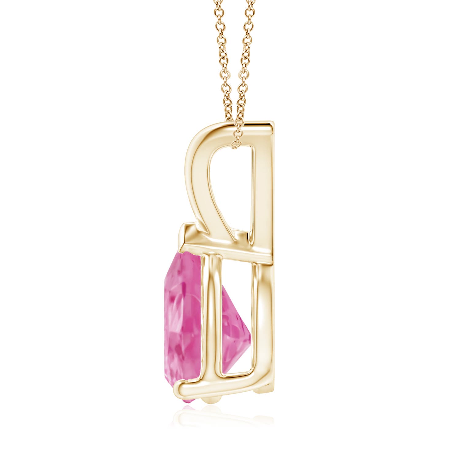 AA - Pink Sapphire / 1.9 CT / 14 KT Yellow Gold