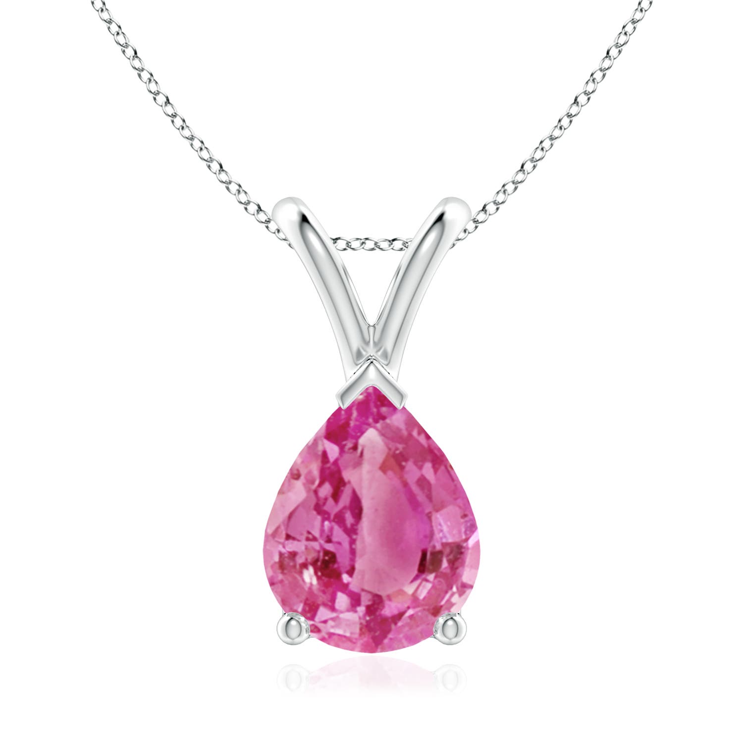 AAA - Pink Sapphire / 1.9 CT / 14 KT White Gold