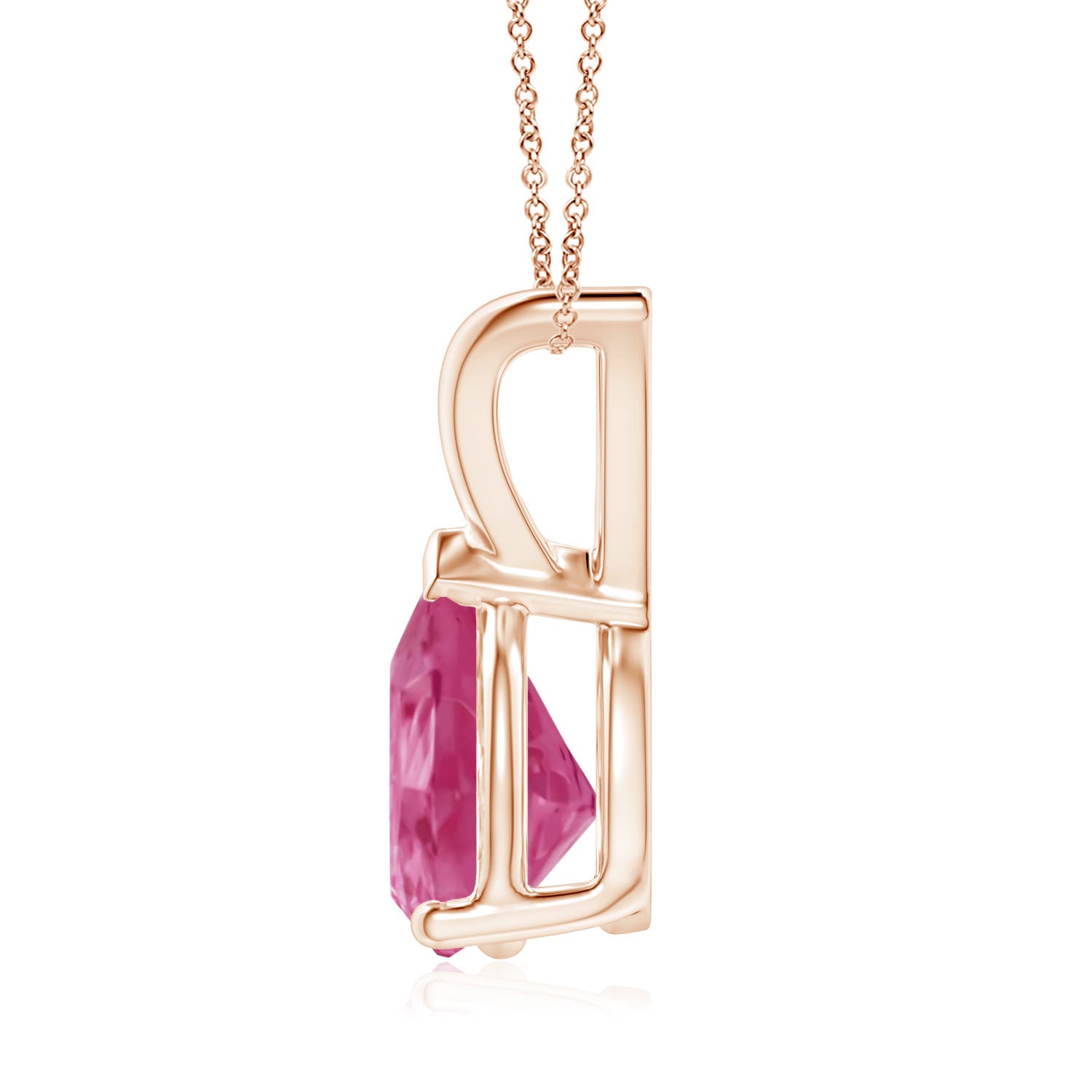 AAAA - Pink Sapphire / 1.9 CT / 14 KT Rose Gold