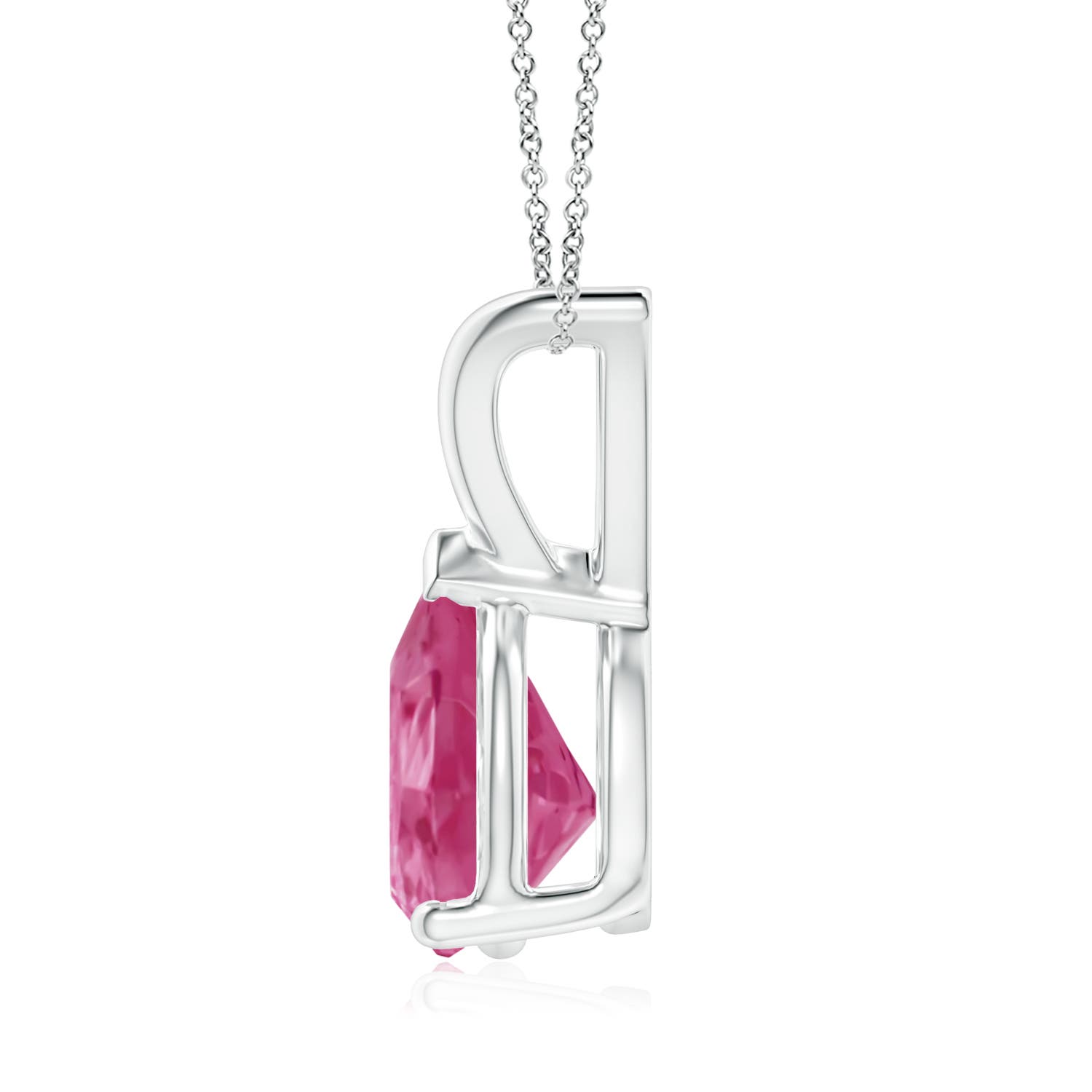 AAAA - Pink Sapphire / 1.9 CT / 14 KT White Gold