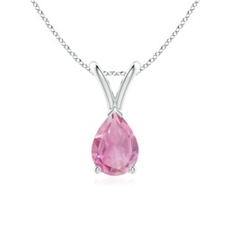Solitaire Pink Tourmaline Solitaire Necklaces & Pendants
