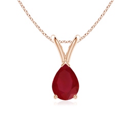 Bezel-Set Solitaire Heart Ruby Pendant | Angara