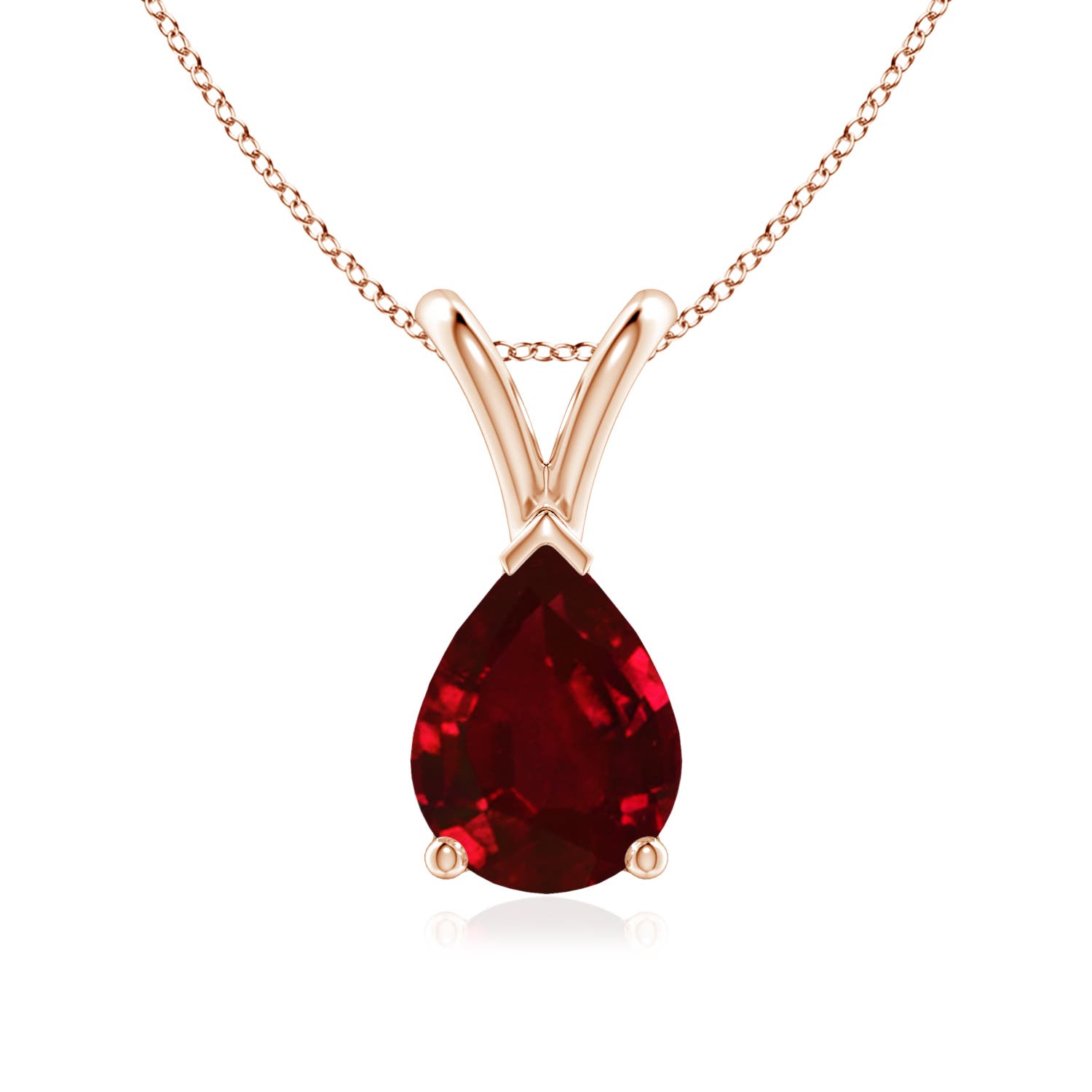 AAAA - Ruby / 1.15 CT / 14 KT Rose Gold