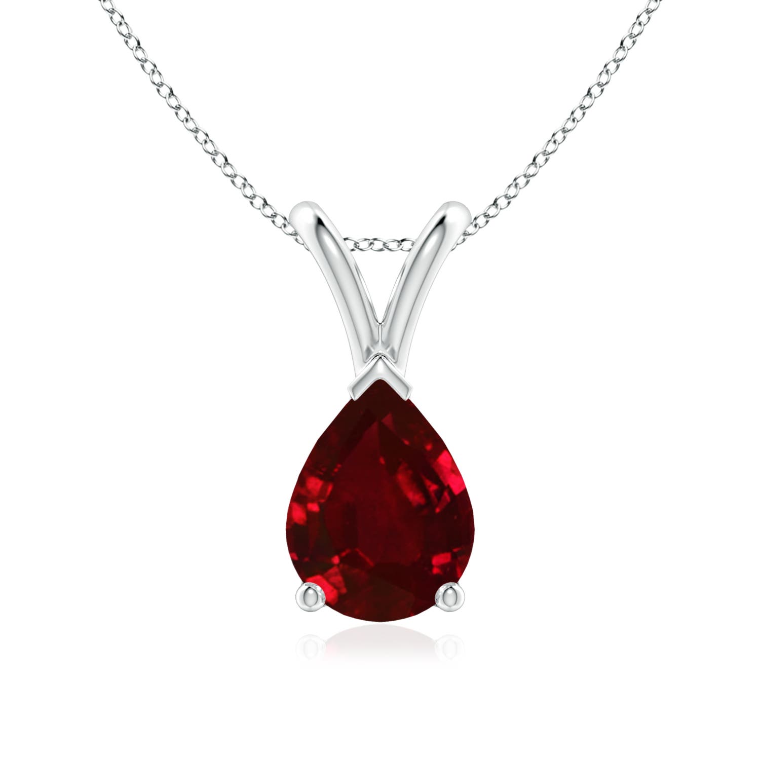 AAAA - Ruby / 1.15 CT / 14 KT White Gold