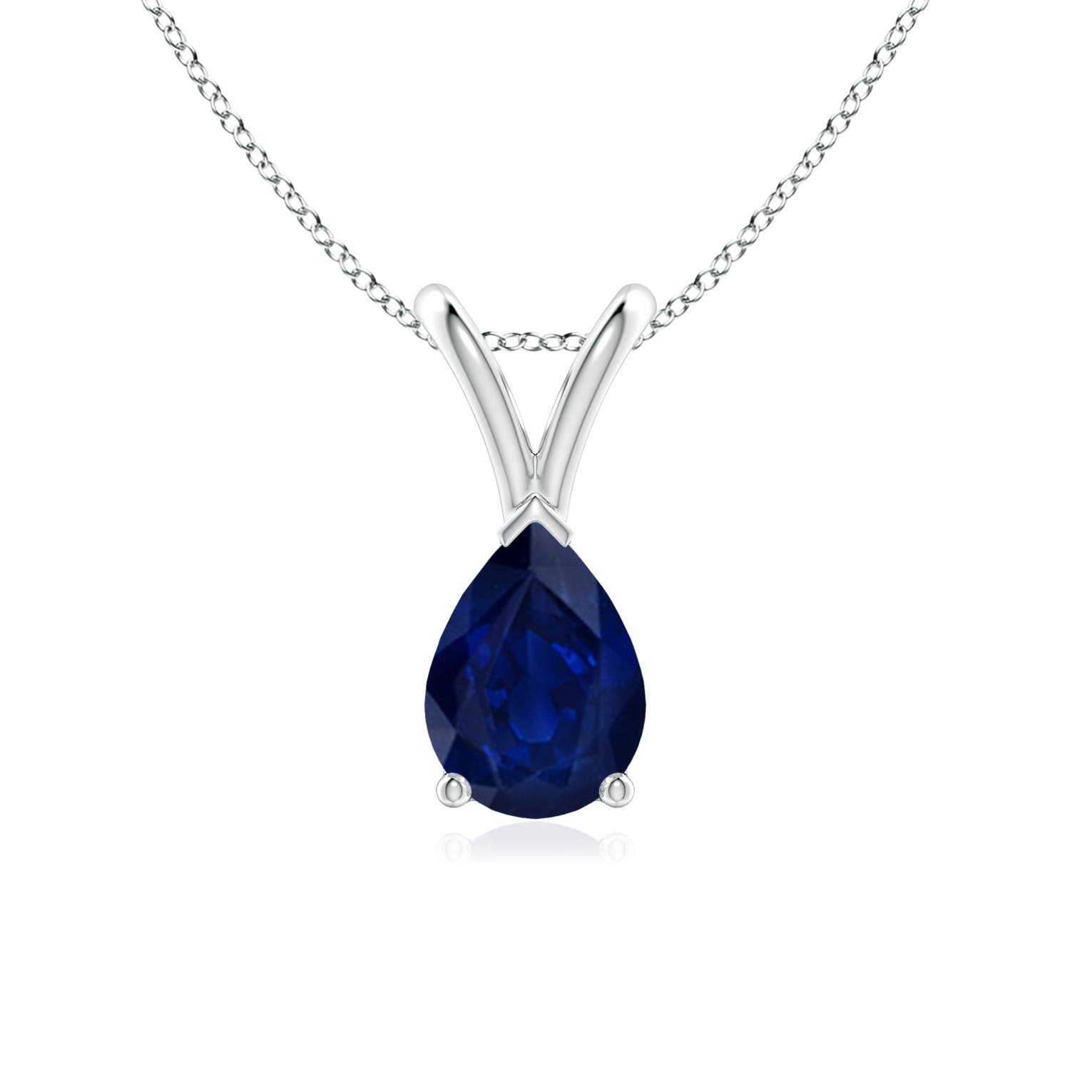 AA - Blue Sapphire / 0.75 CT / 14 KT White Gold