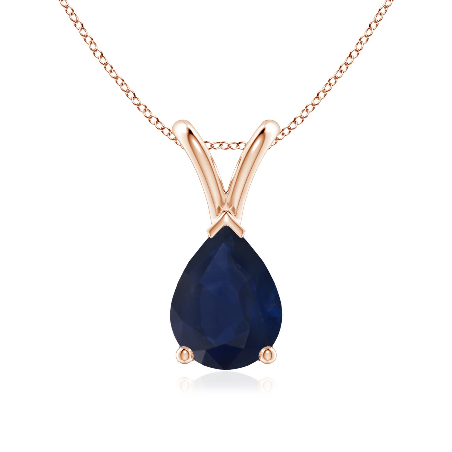 A - Blue Sapphire / 1.15 CT / 14 KT Rose Gold