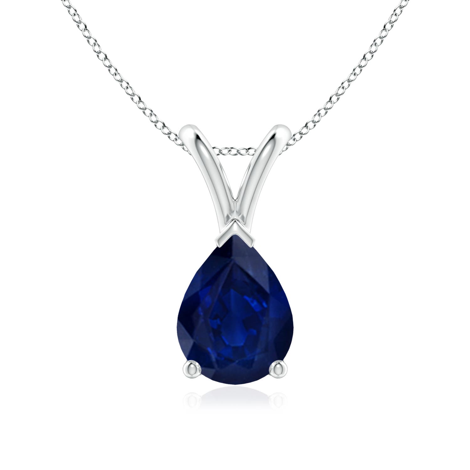 AA - Blue Sapphire / 1.15 CT / 14 KT White Gold