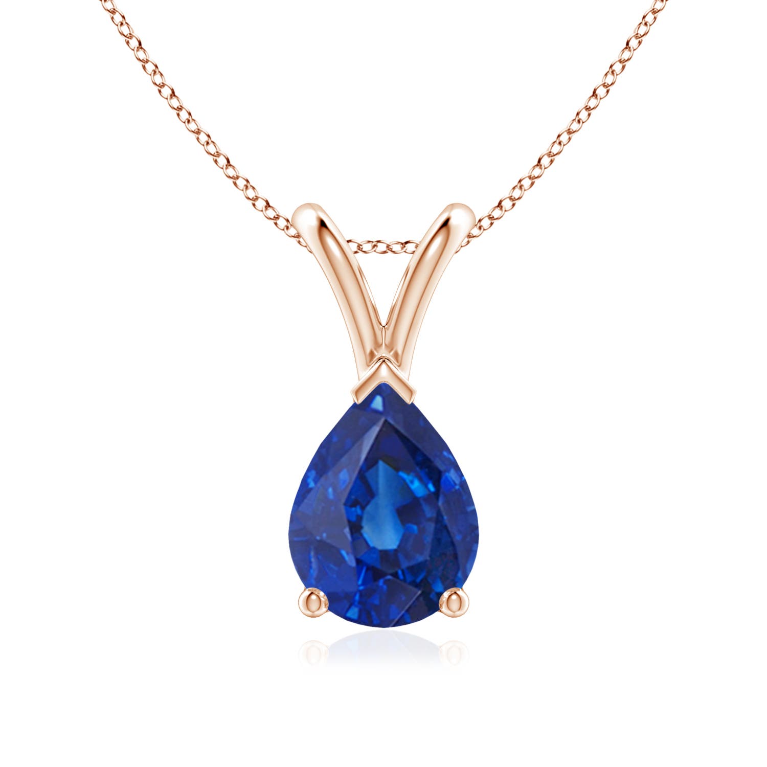 AAA - Blue Sapphire / 1.15 CT / 14 KT Rose Gold