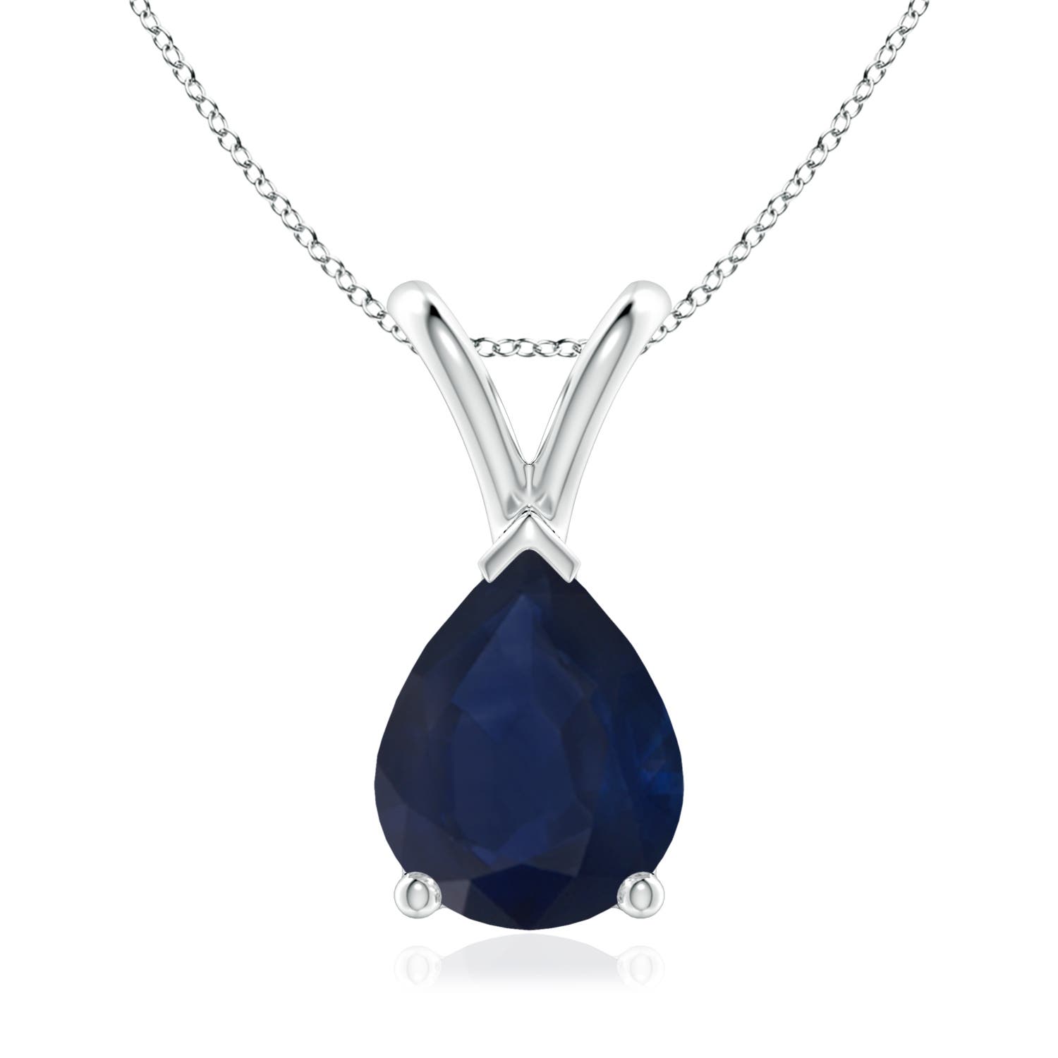 A - Blue Sapphire / 1.75 CT / 14 KT White Gold