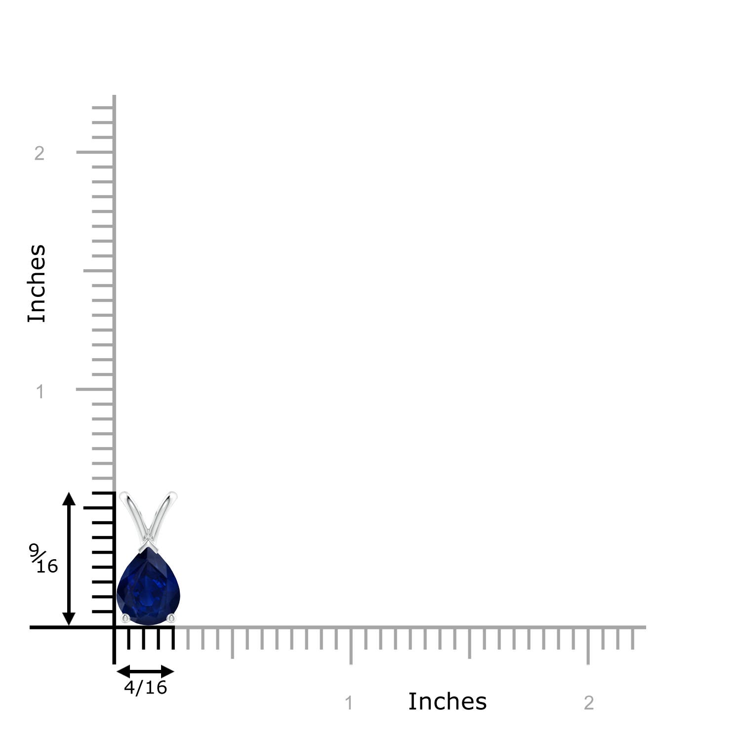 AA - Blue Sapphire / 1.75 CT / 14 KT White Gold