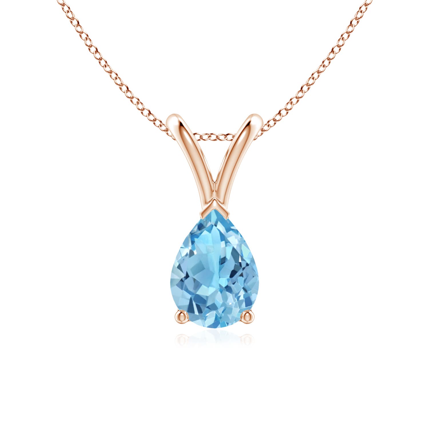 A - Swiss Blue Topaz / 0.8 CT / 14 KT Rose Gold