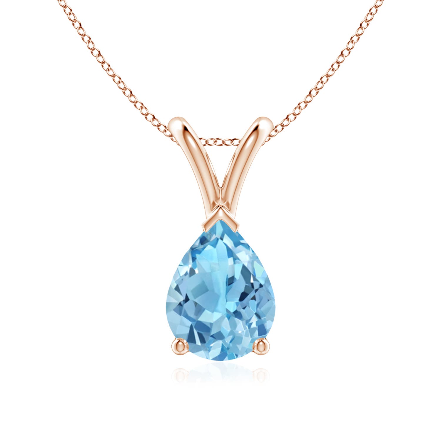 A - Swiss Blue Topaz / 1.55 CT / 14 KT Rose Gold