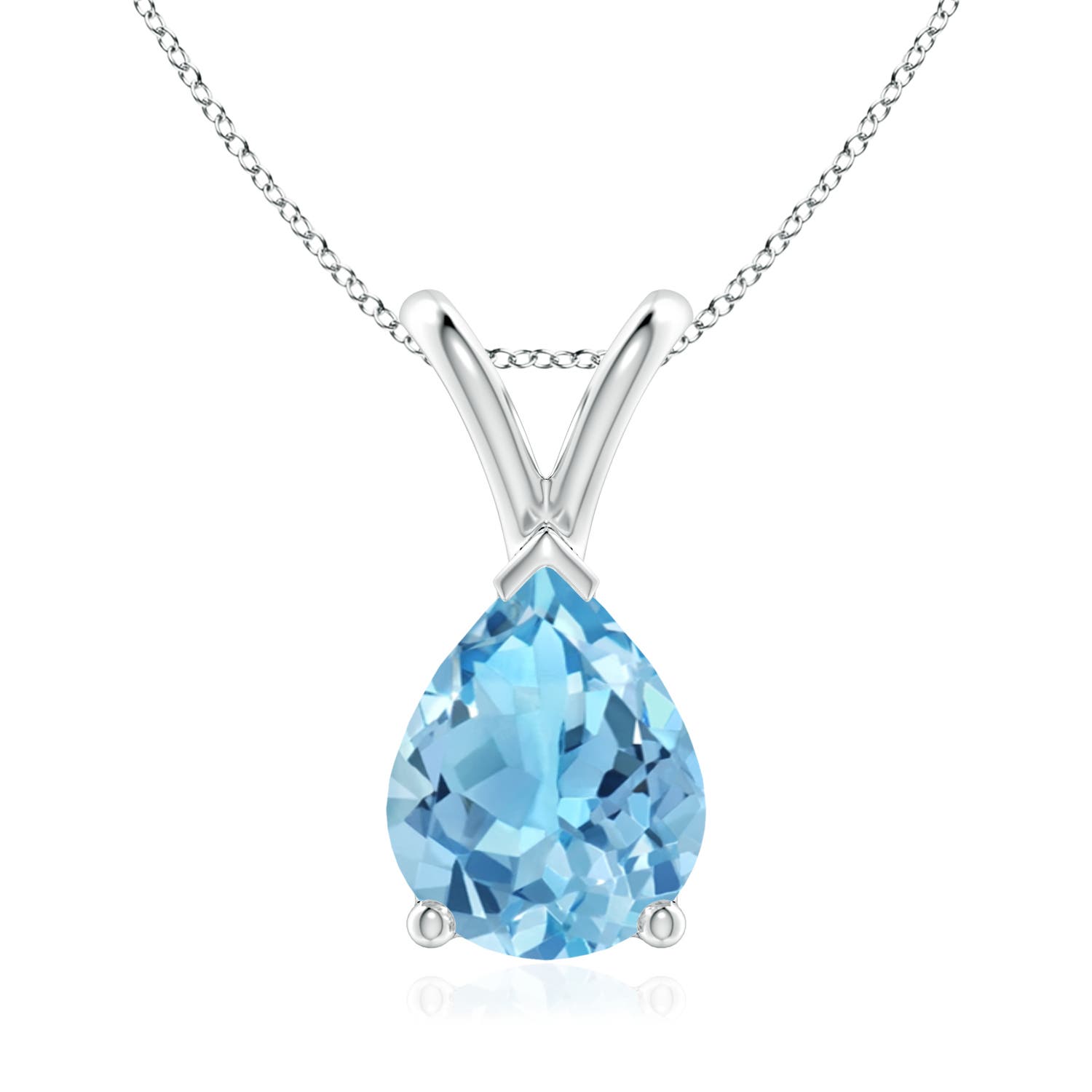 A - Swiss Blue Topaz / 1.9 CT / 14 KT White Gold