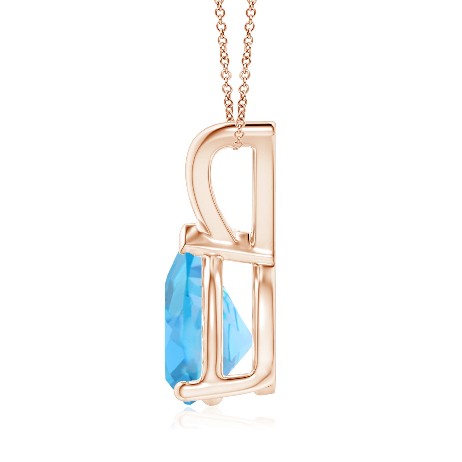 AA - Swiss Blue Topaz / 1.9 CT / 14 KT Rose Gold