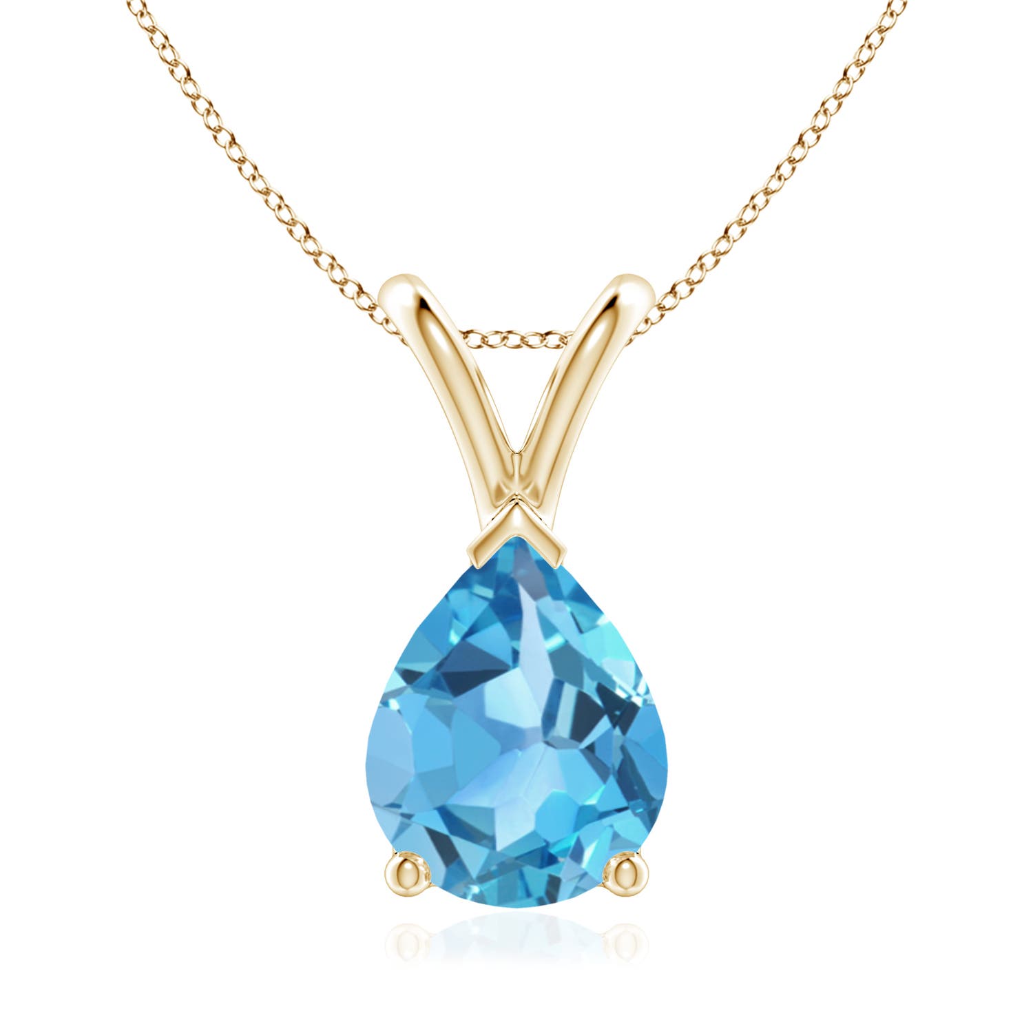 AA - Swiss Blue Topaz / 1.9 CT / 14 KT Yellow Gold