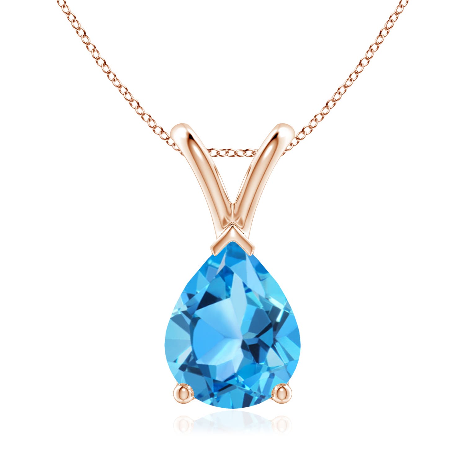 AAA - Swiss Blue Topaz / 1.9 CT / 14 KT Rose Gold