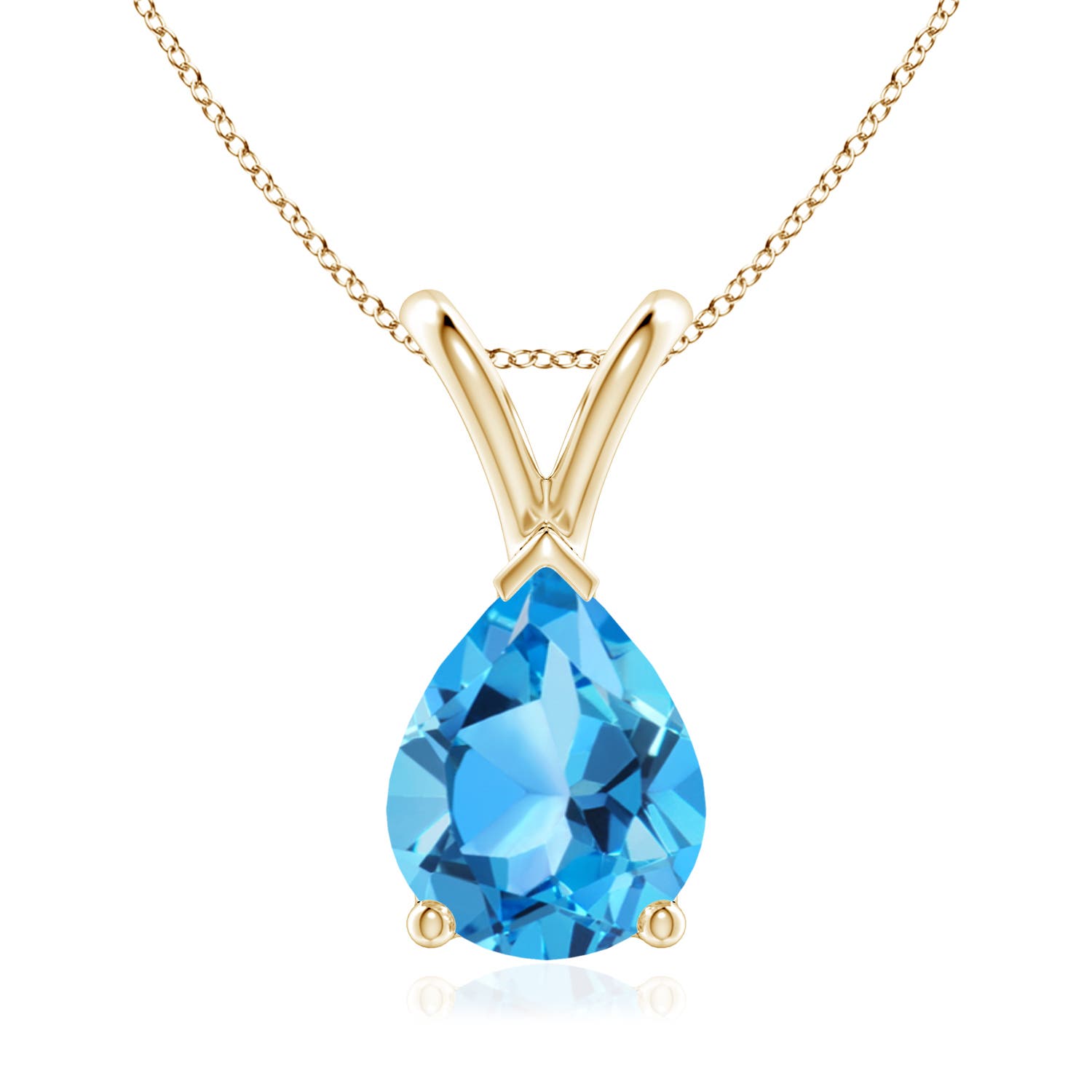 AAA - Swiss Blue Topaz / 1.9 CT / 14 KT Yellow Gold