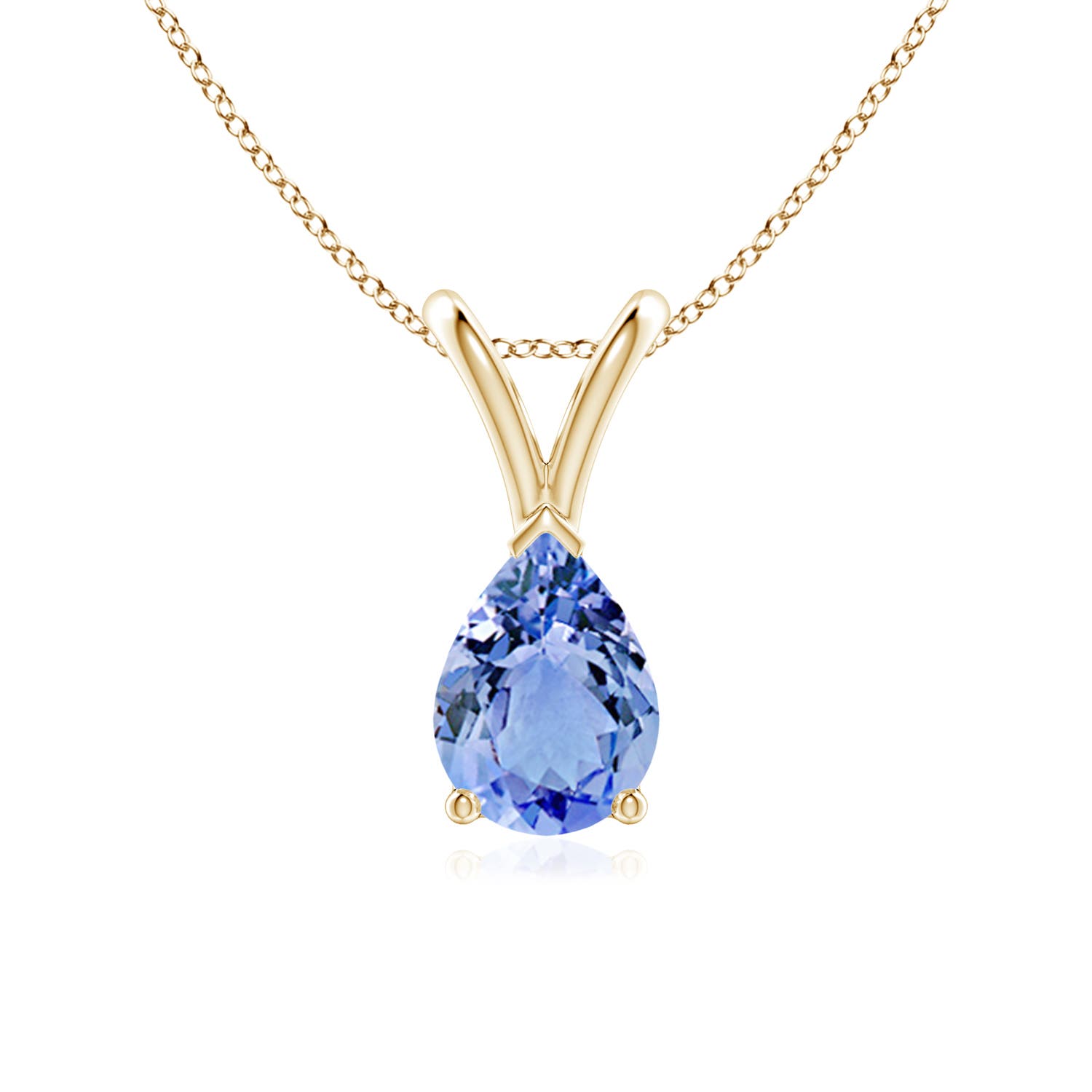 A - Tanzanite / 0.65 CT / 14 KT Yellow Gold