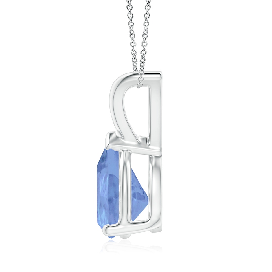 9x7mm A V-Bale Pear-Shaped Tanzanite Solitaire Pendant in S999 Silver side 199