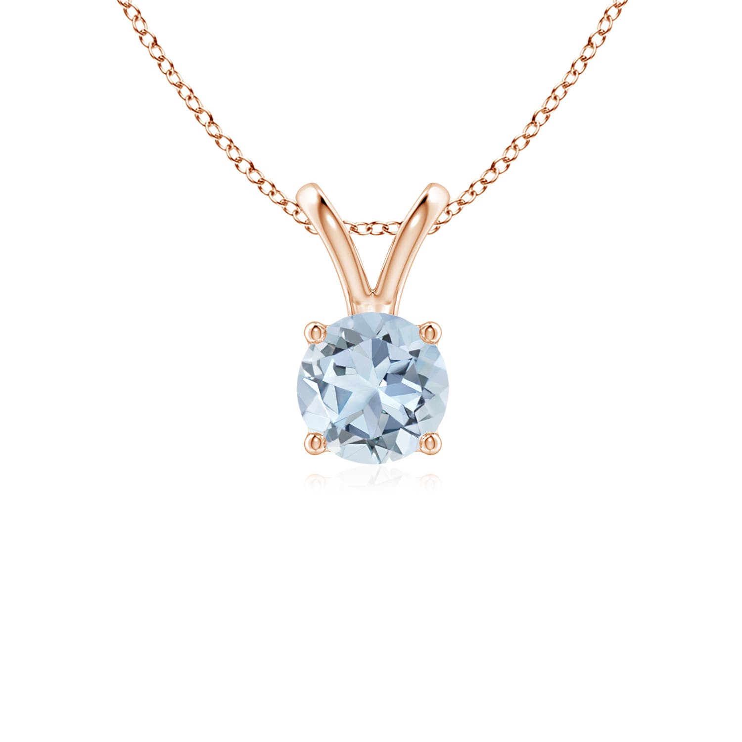 ANGARA 2.3 Ct Natural Aquamarine Pendant Necklace in 14K Solid Gold (AA) - Picture 2 of 34
