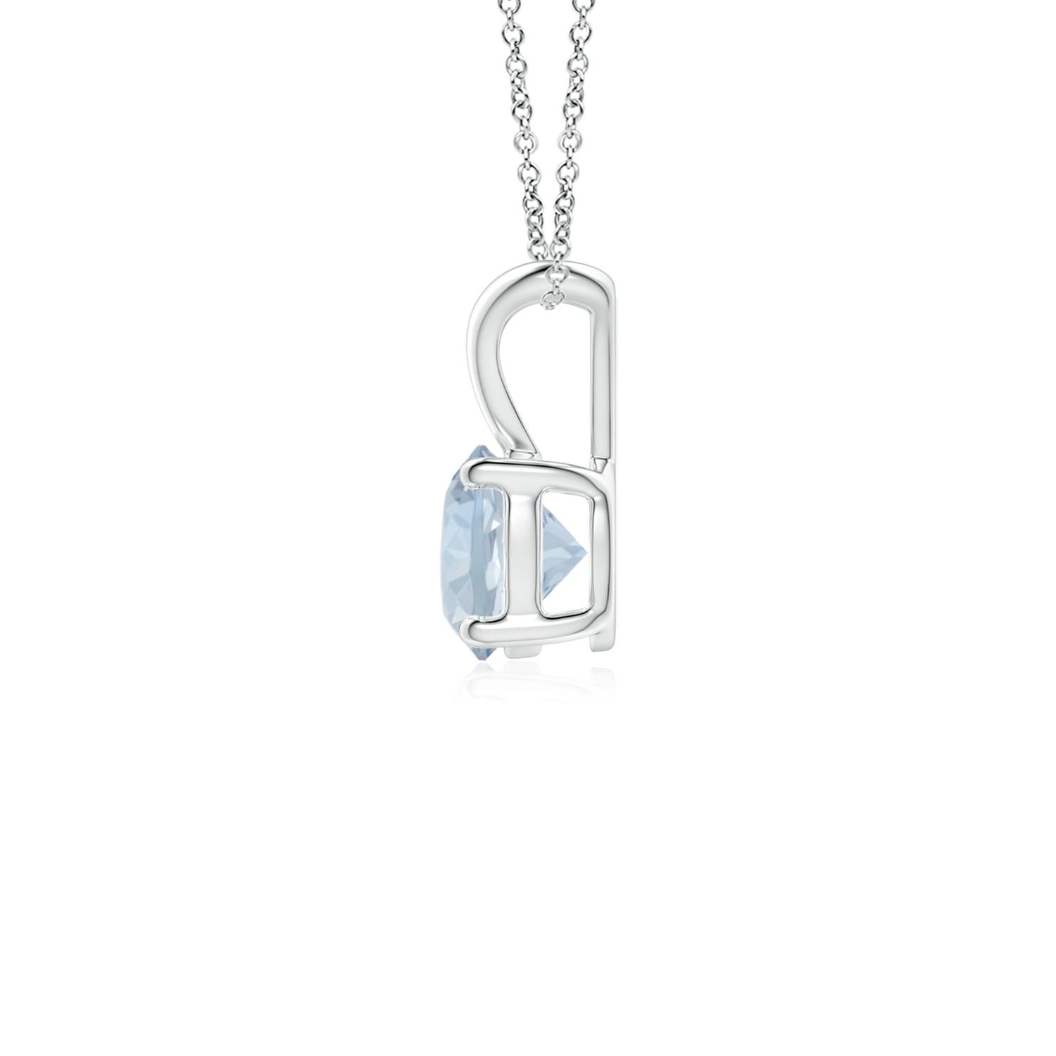 ANGARA 2.3 Ct Natural Aquamarine Pendant Necklace in 14K Solid Gold (AA) - Picture 14 of 34
