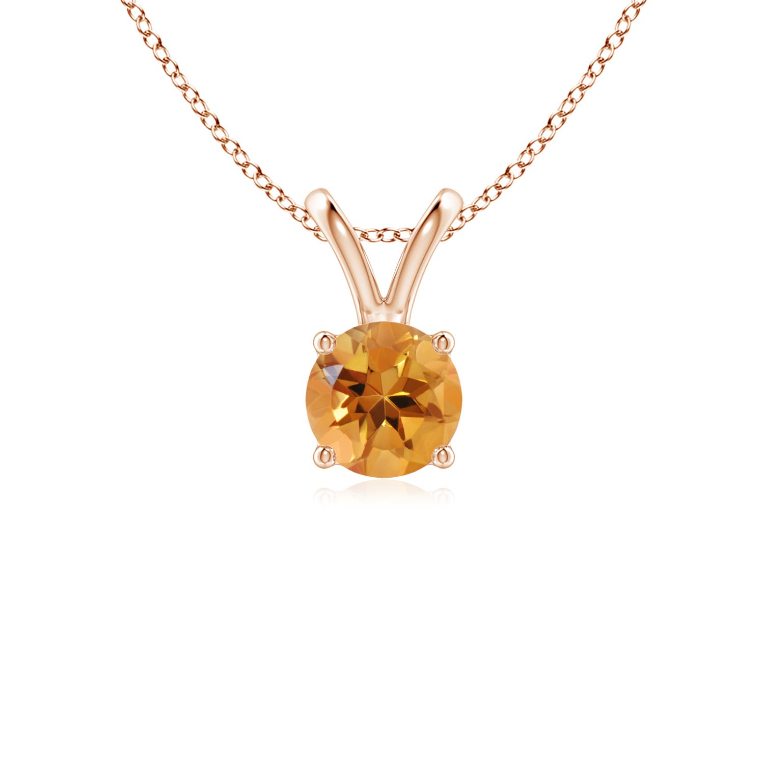 AA - Citrine / 0.45 CT / 14 KT Rose Gold