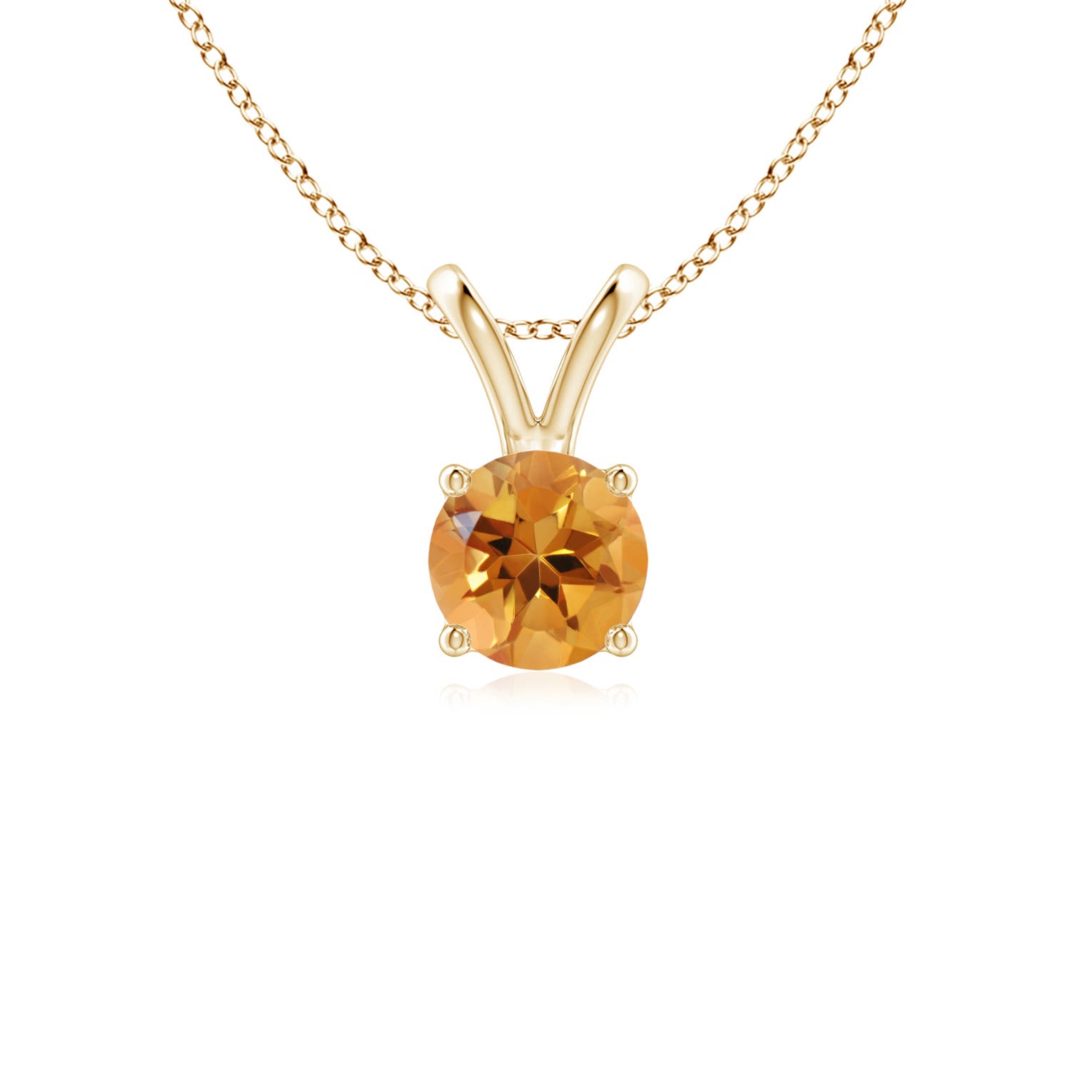 AA - Citrine / 0.45 CT / 14 KT Yellow Gold