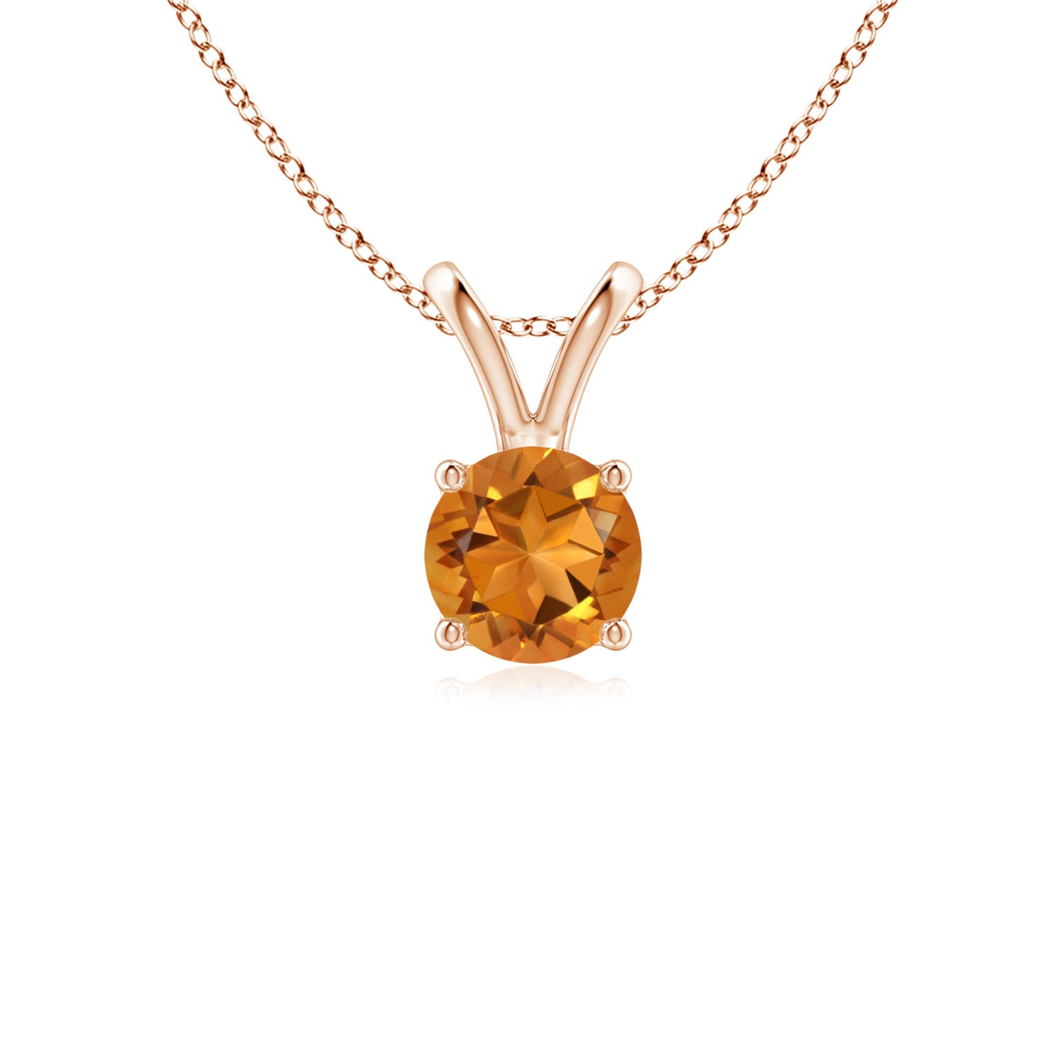 AAA - Citrine / 0.45 CT / 14 KT Rose Gold