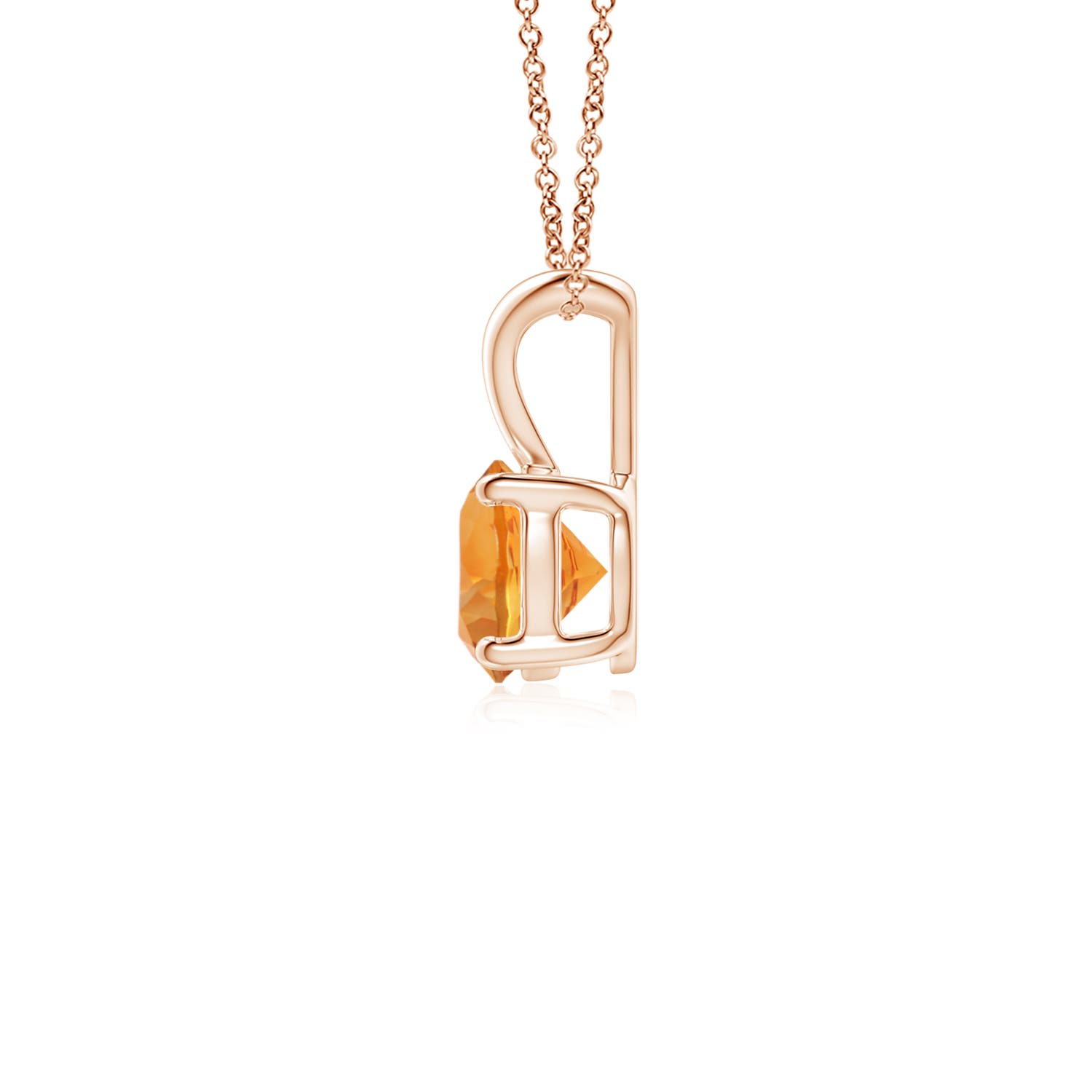 AAA - Citrine / 0.45 CT / 14 KT Rose Gold